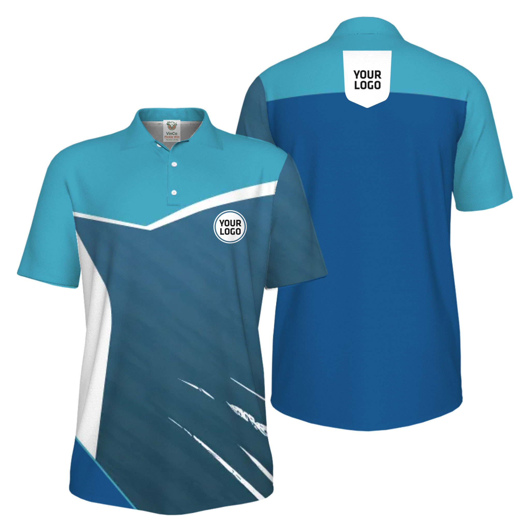 Picklewin Geometric Custom Logo UV Protection Men Polo Shirt Bulk Order  5