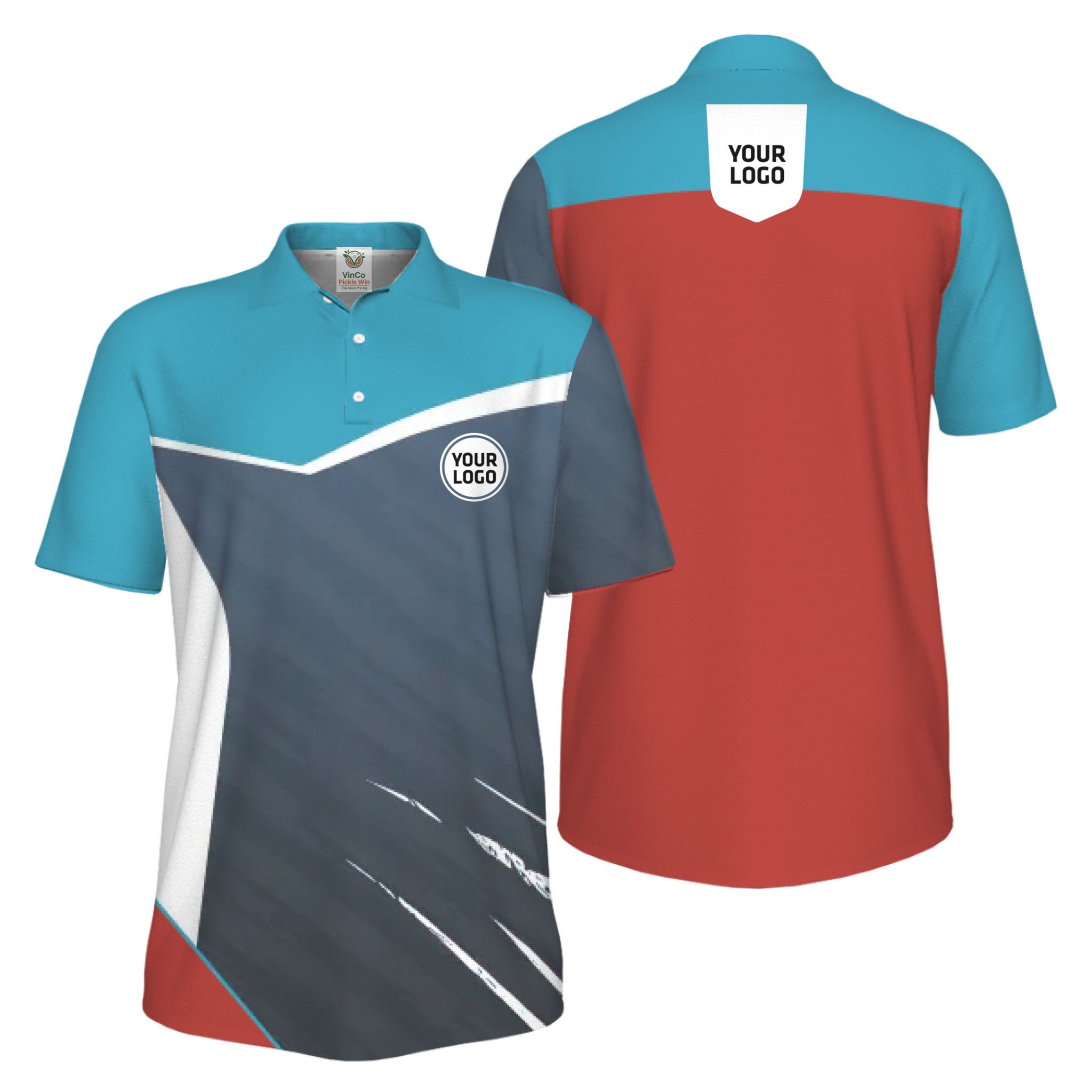 Picklewin Geometric Custom Logo UV Protection Men Polo Shirt Bulk Order  9