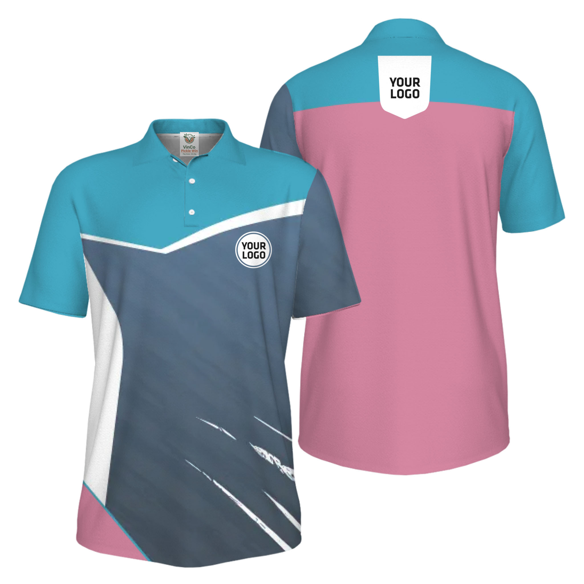 Picklewin Geometric Custom Logo UV Protection Men Polo Shirt Bulk Order  10