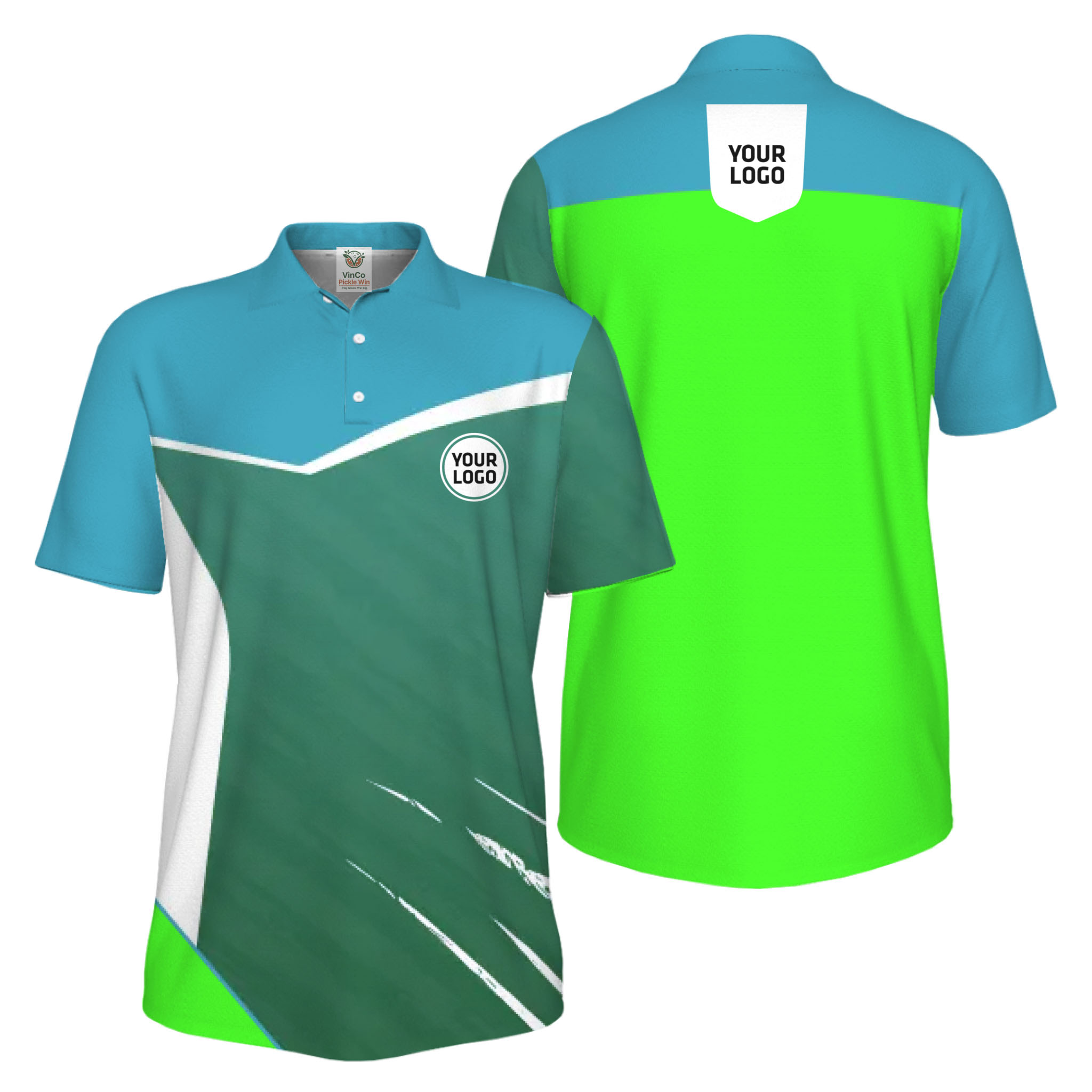 Picklewin Geometric Custom Logo UV Protection Men Polo Shirt Bulk Order  11