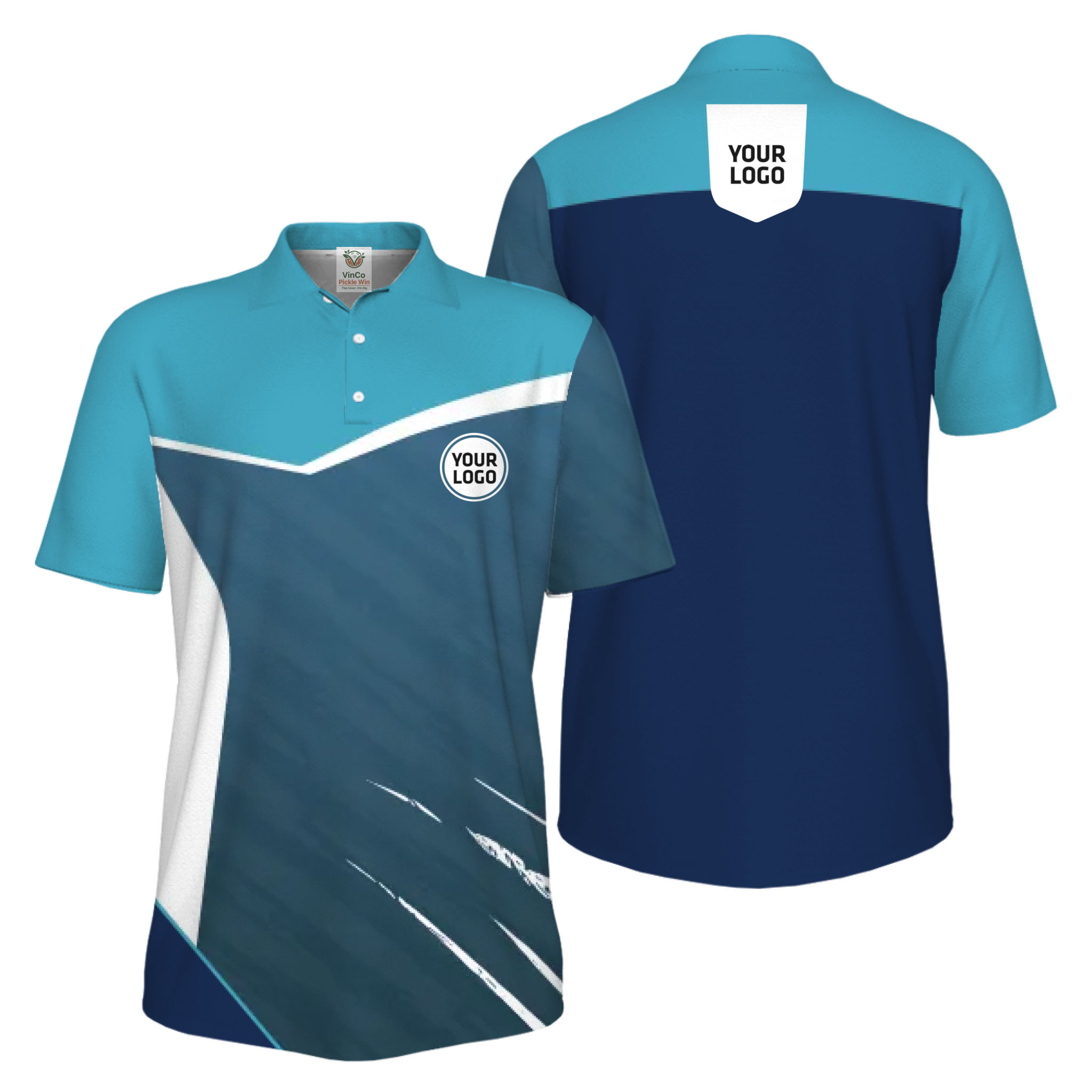 Picklewin Geometric Custom Logo UV Protection Men Polo Shirt Bulk Order  3