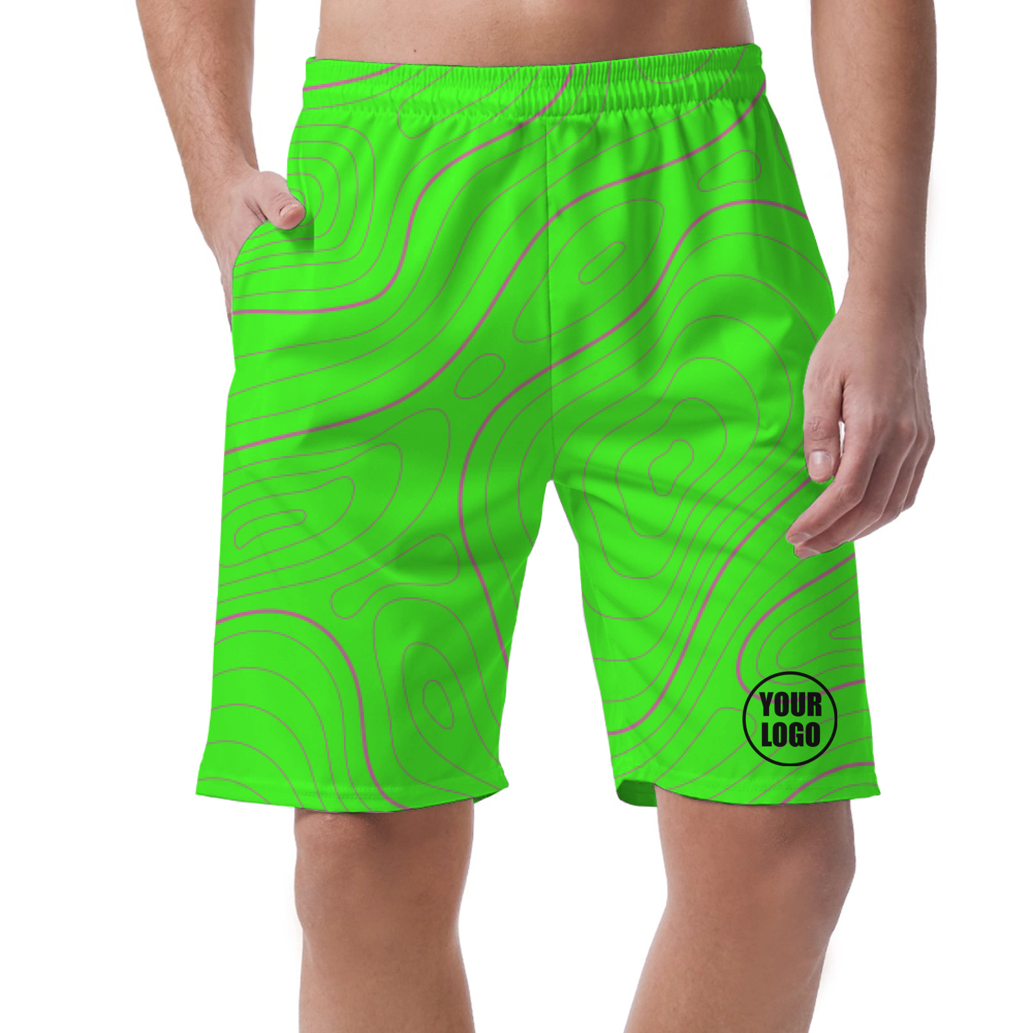 Picklewin Men's Bright Abstract Customized Short Pants 4