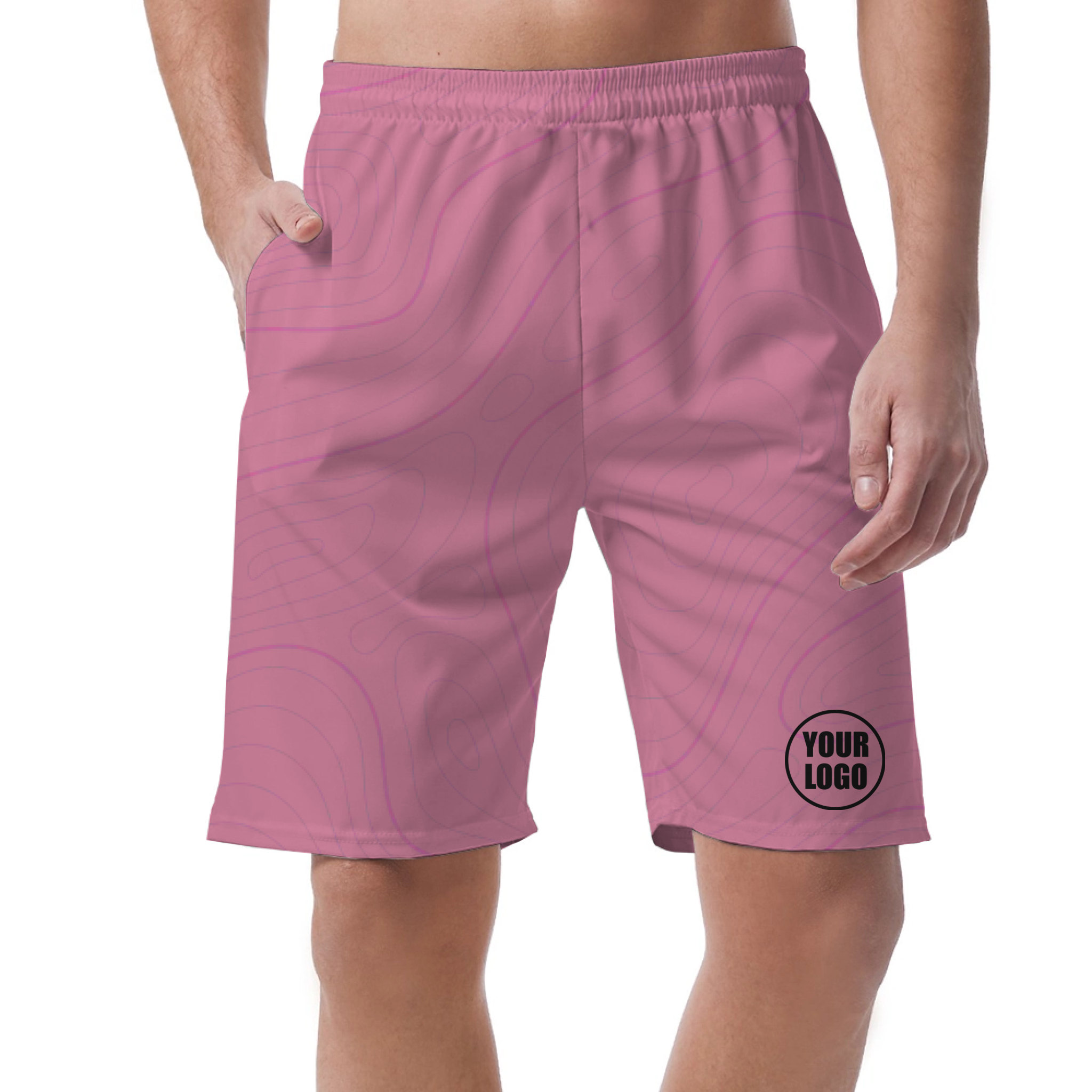 Picklewin Men's Bright Abstract Customized Short Pants 11