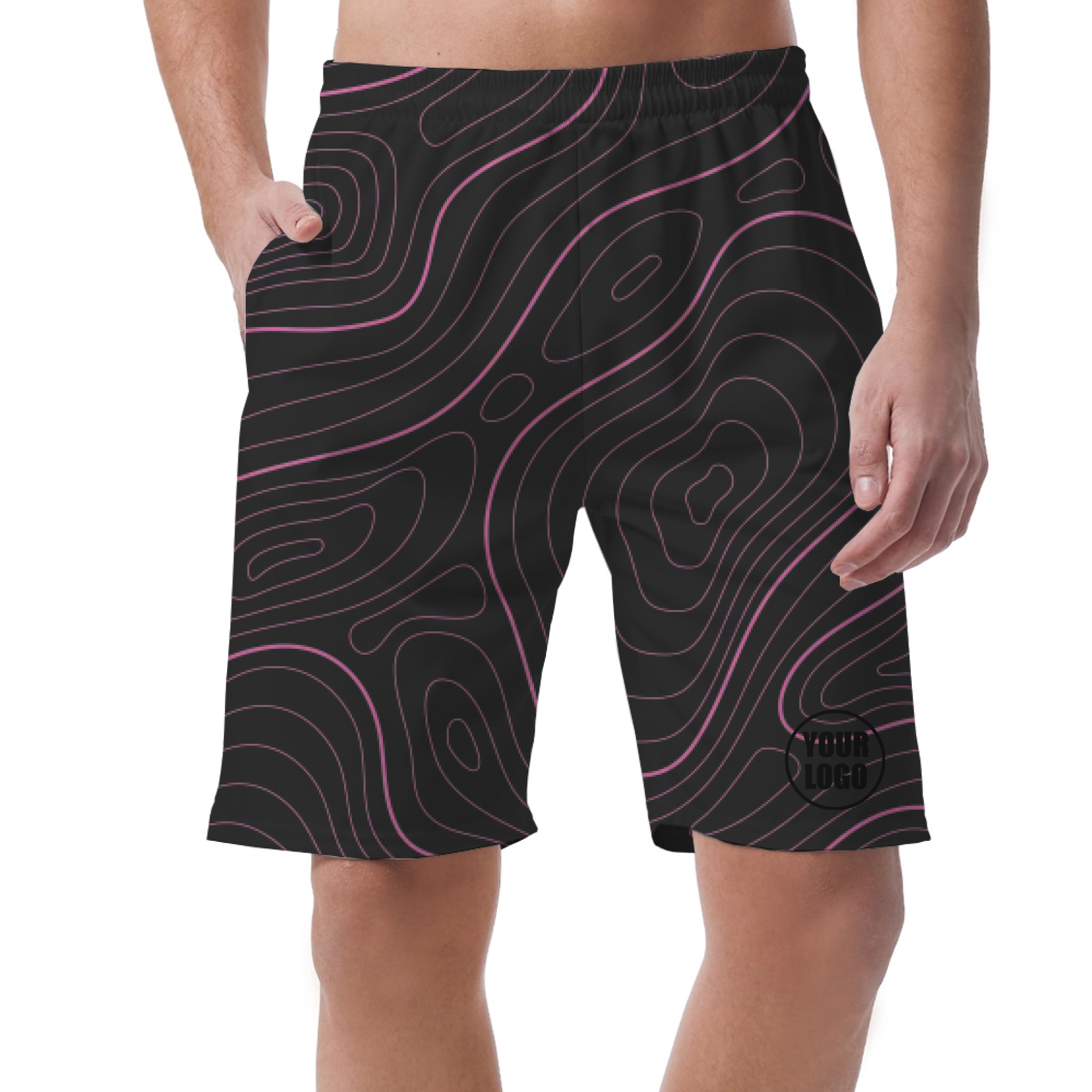 Picklewin Men's Bright Abstract Customized Short Pants 16