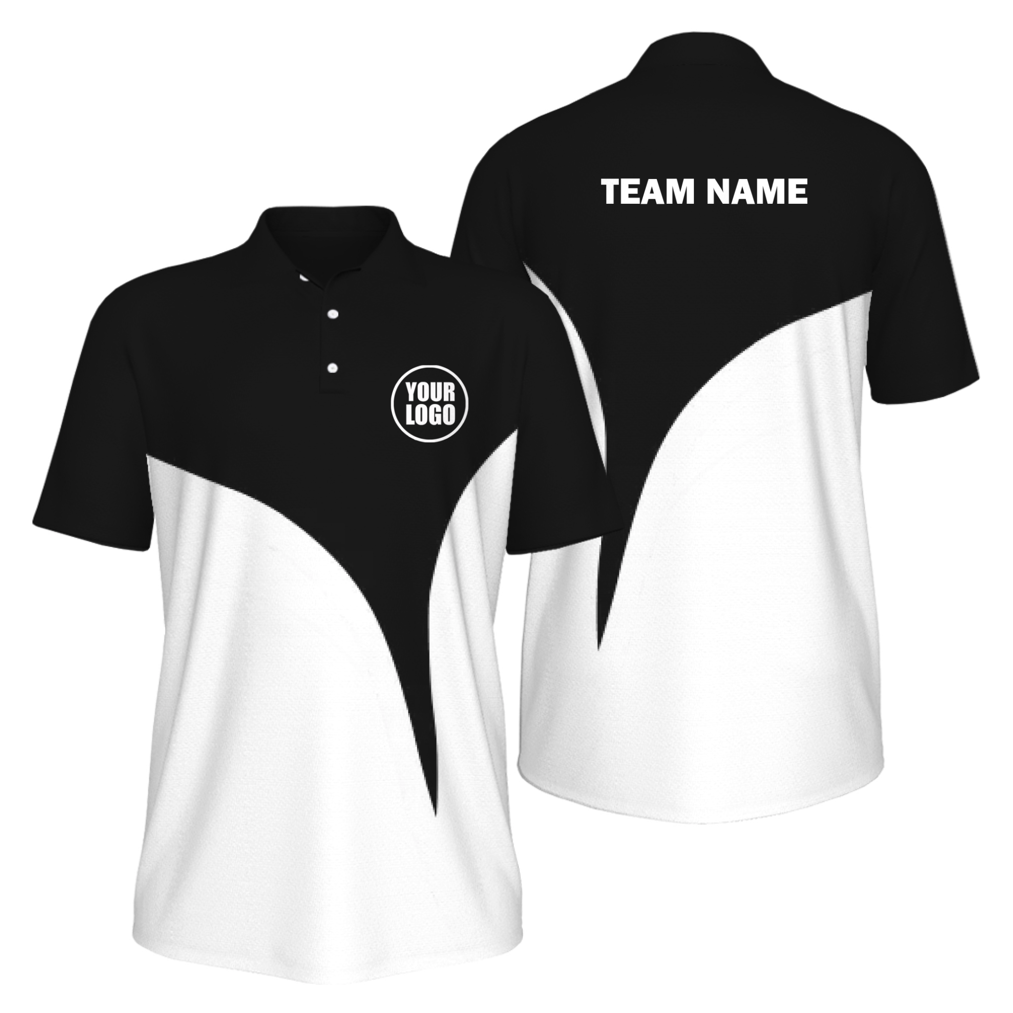 Picklewin Men's Custom UV Protection Polo Shirt With Simple Curves 2