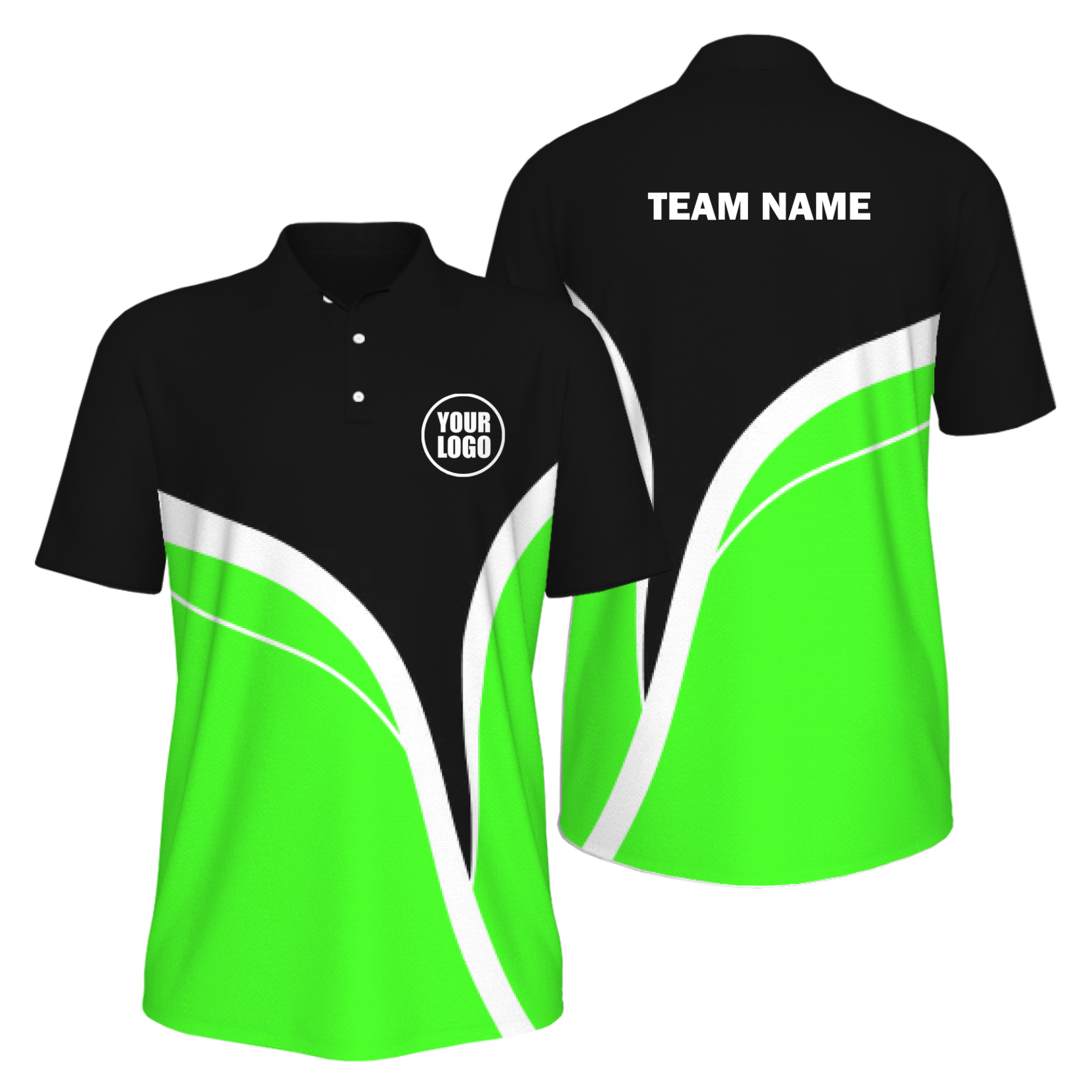 Picklewin Men's Custom UV Protection Polo Shirt With Simple Curves 10