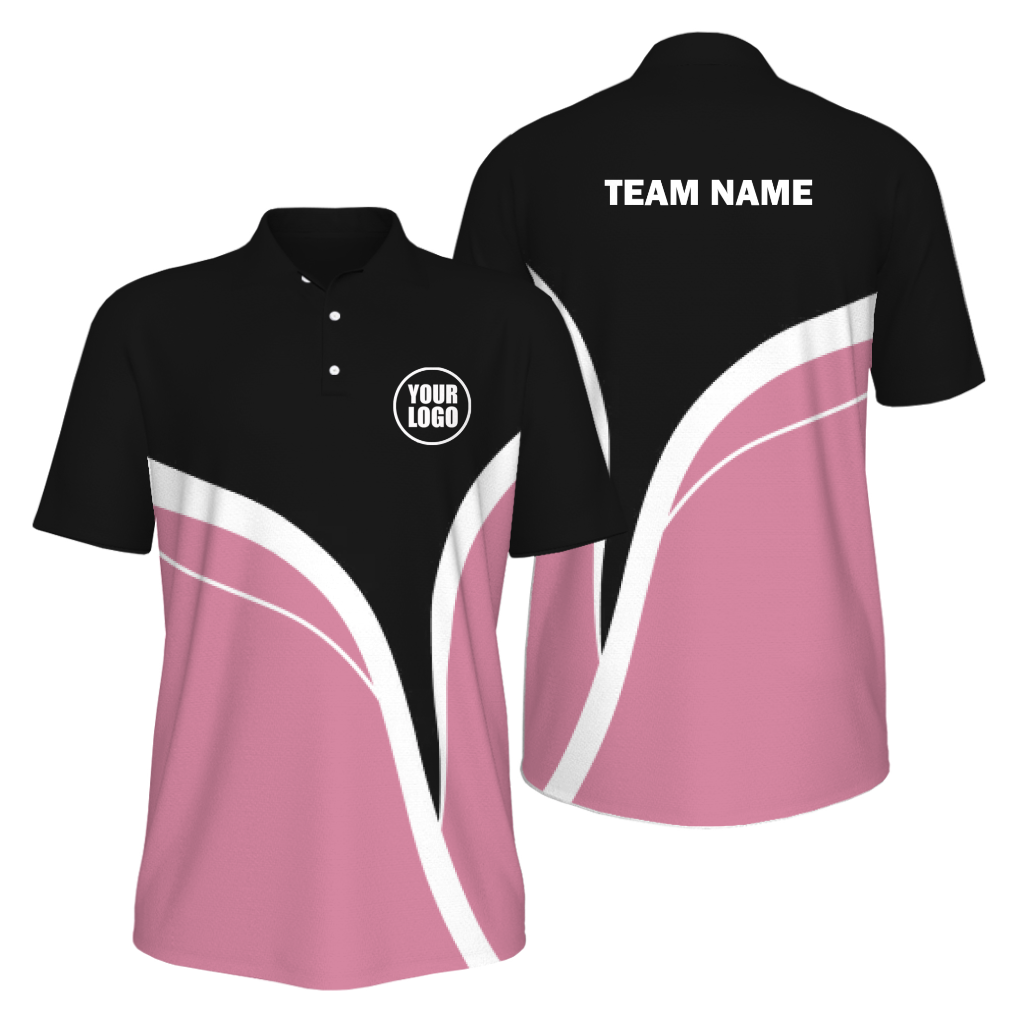 Picklewin Men's Custom UV Protection Polo Shirt With Simple Curves 12