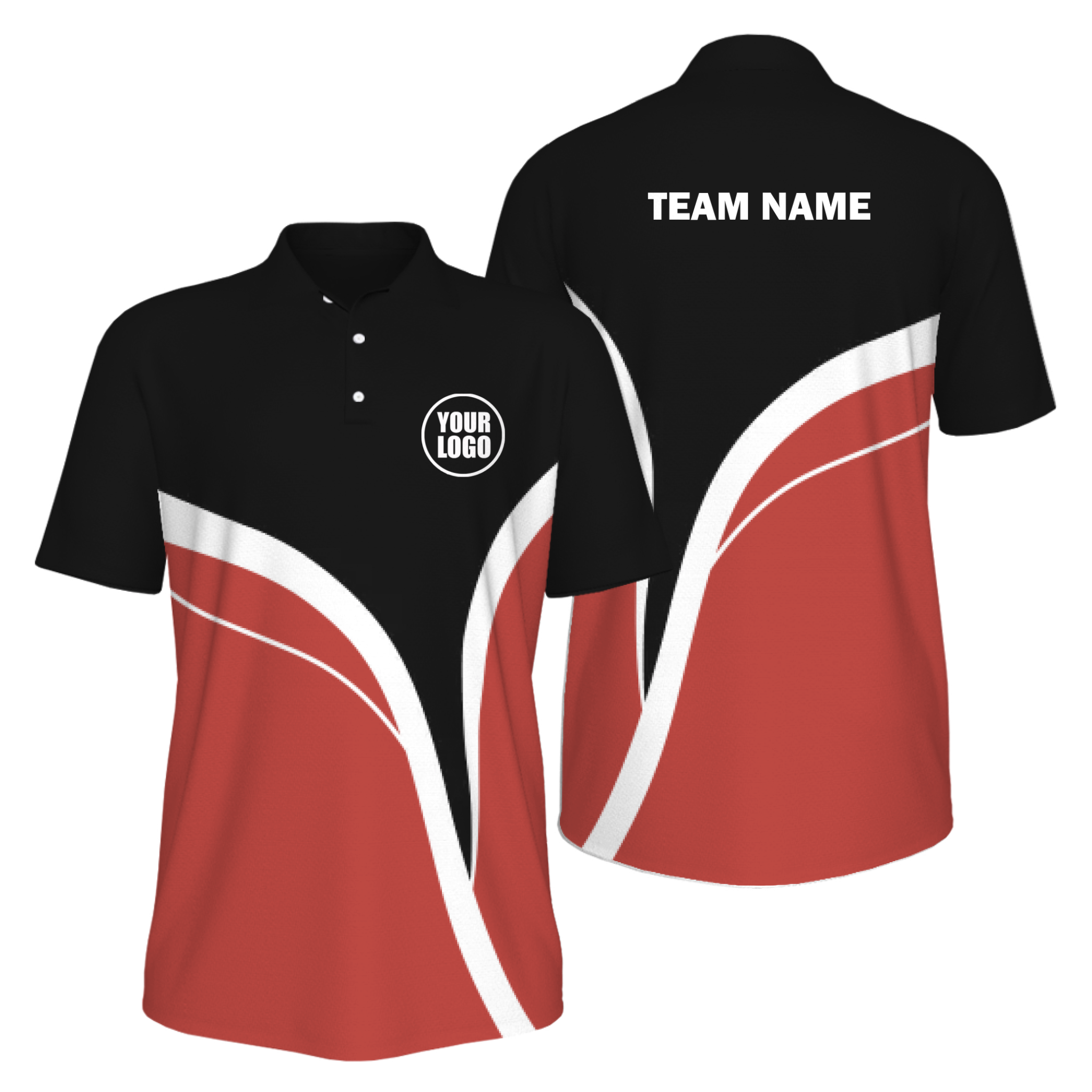 Picklewin Men's Custom UV Protection Polo Shirt With Simple Curves 13