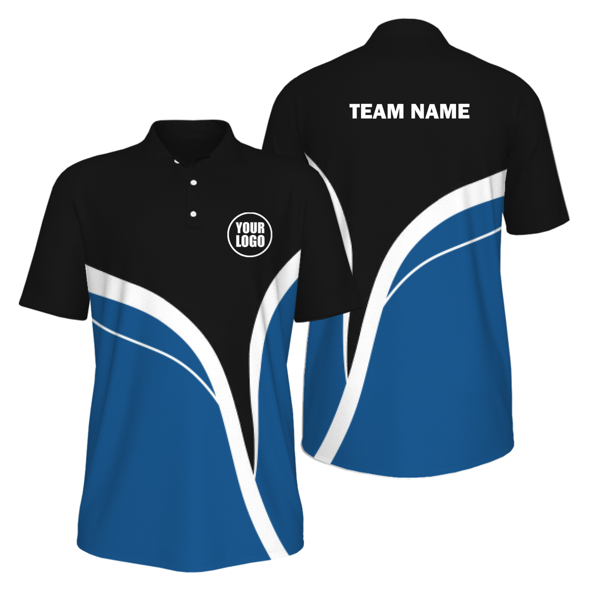 Picklewin Men's Custom UV Protection Polo Shirt With Simple Curves 14