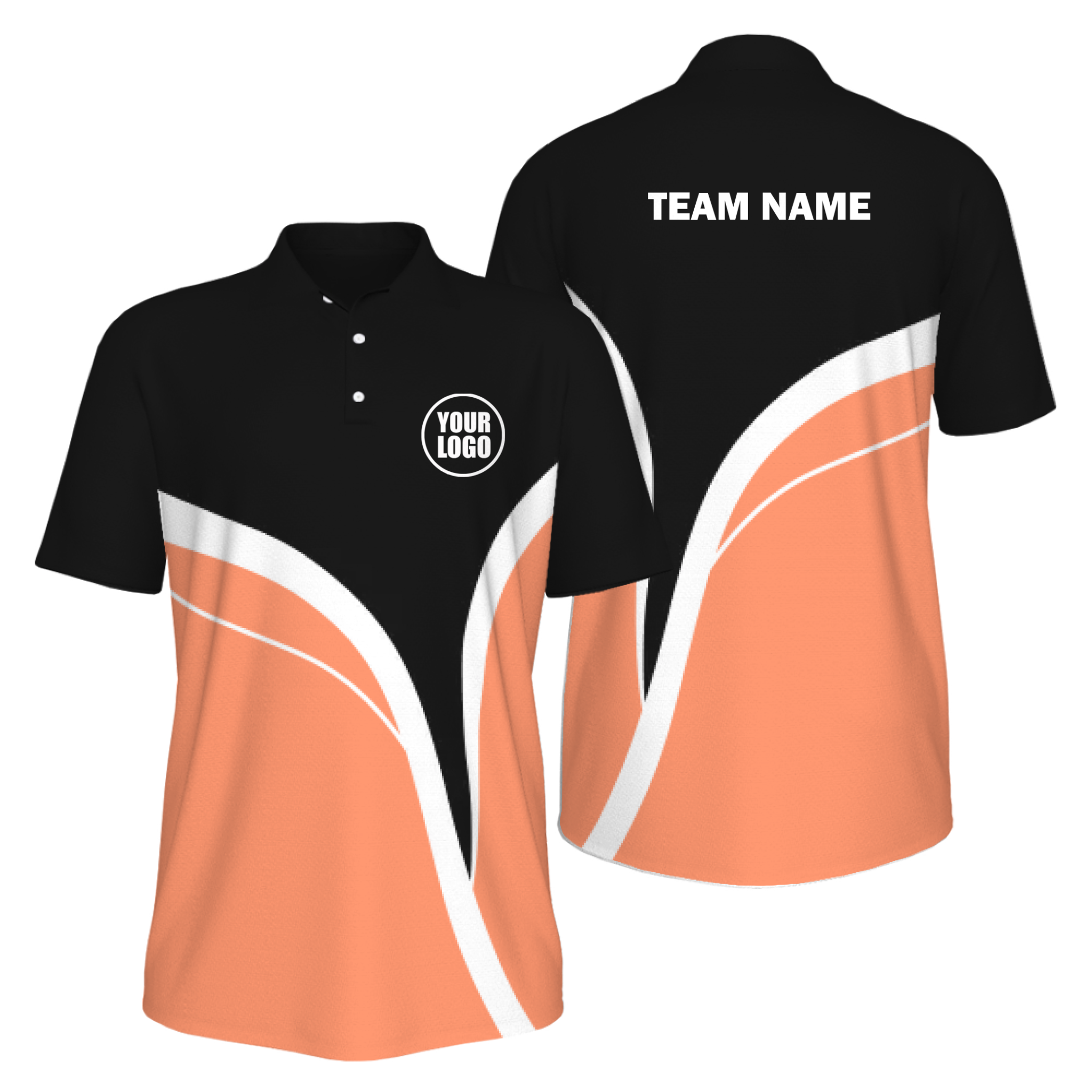 Picklewin Men's Custom UV Protection Polo Shirt With Simple Curves 3