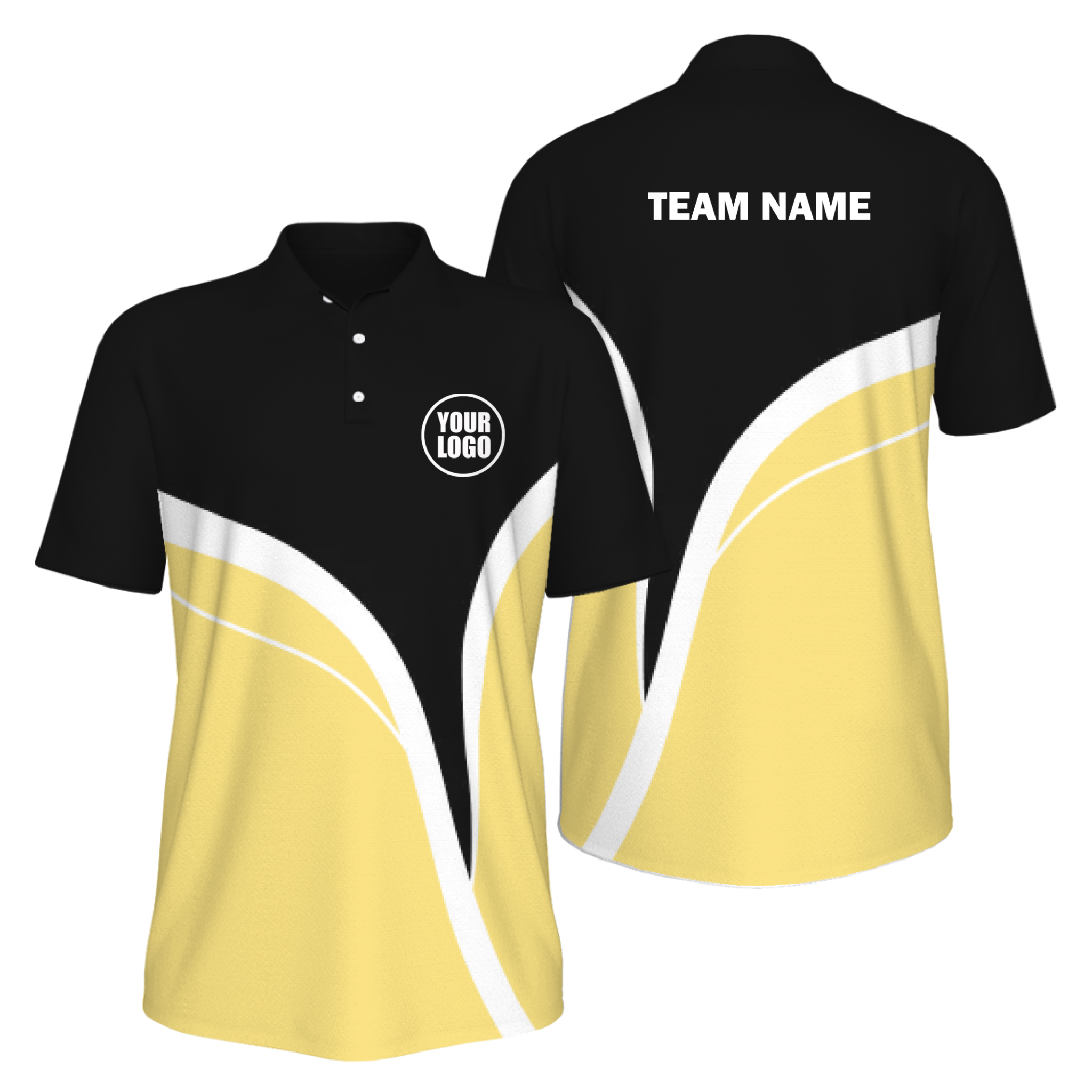 Picklewin Men's Custom UV Protection Polo Shirt With Simple Curves 6