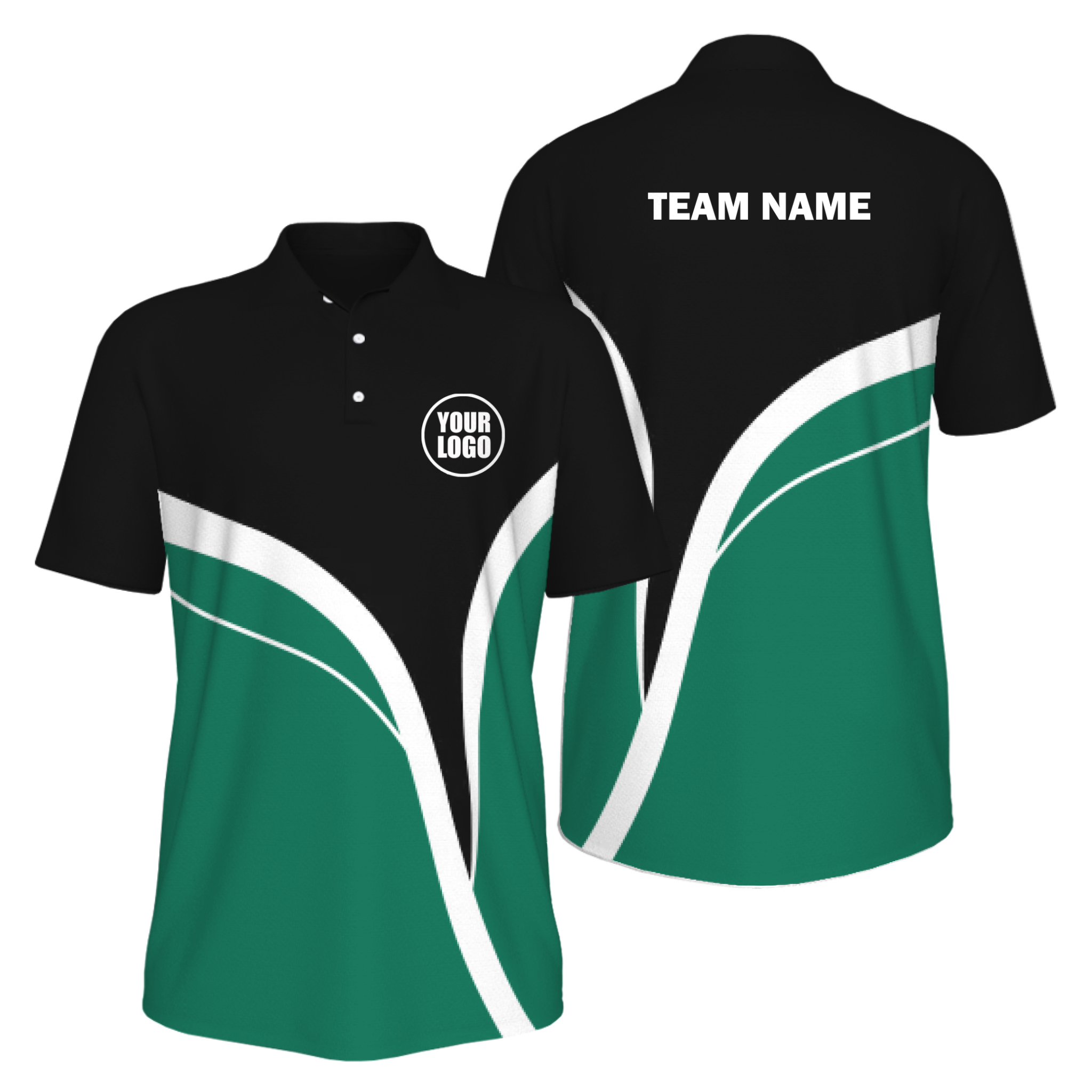 Picklewin Men's Custom UV Protection Polo Shirt With Simple Curves 8