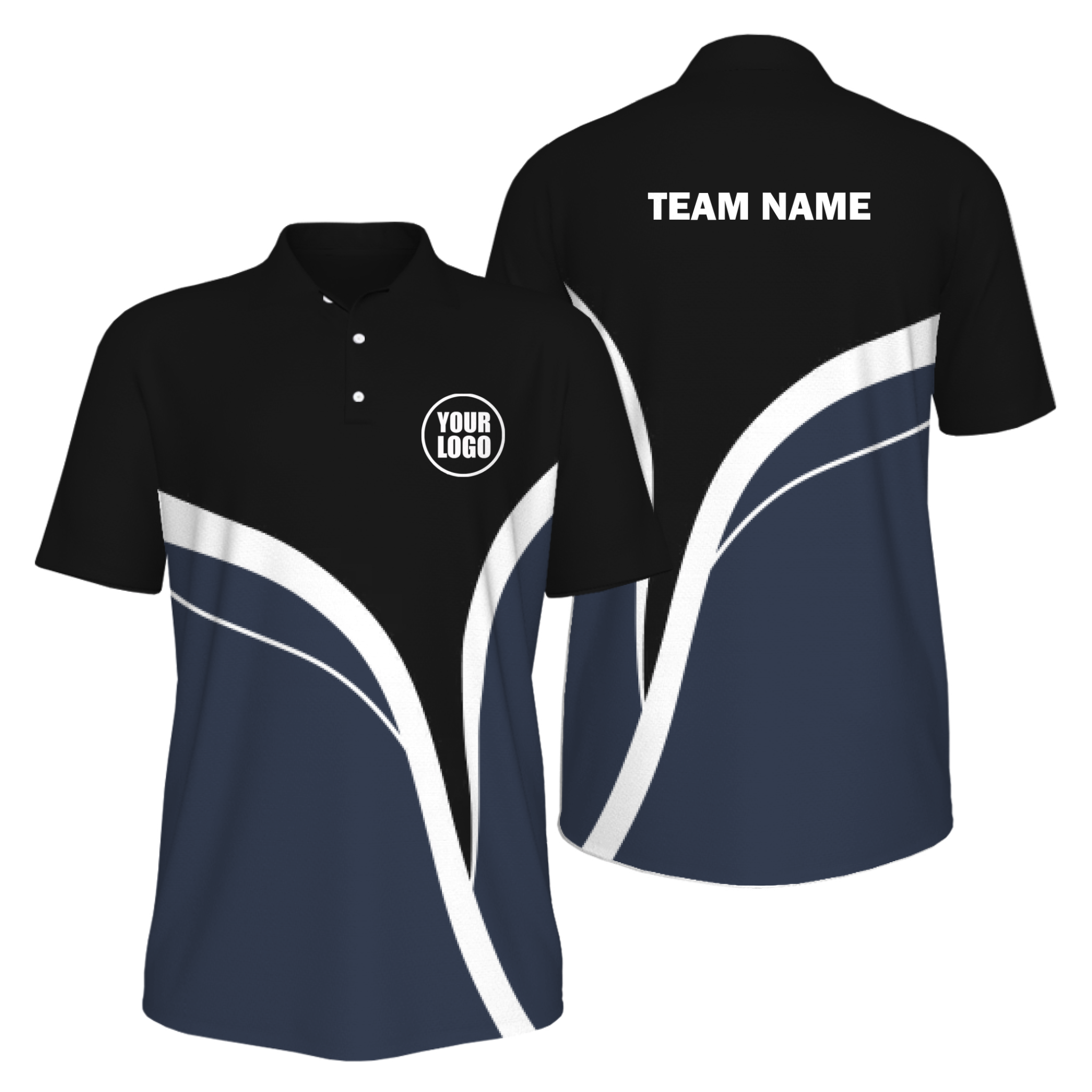 Picklewin Men's Custom UV Protection Polo Shirt With Simple Curves 4