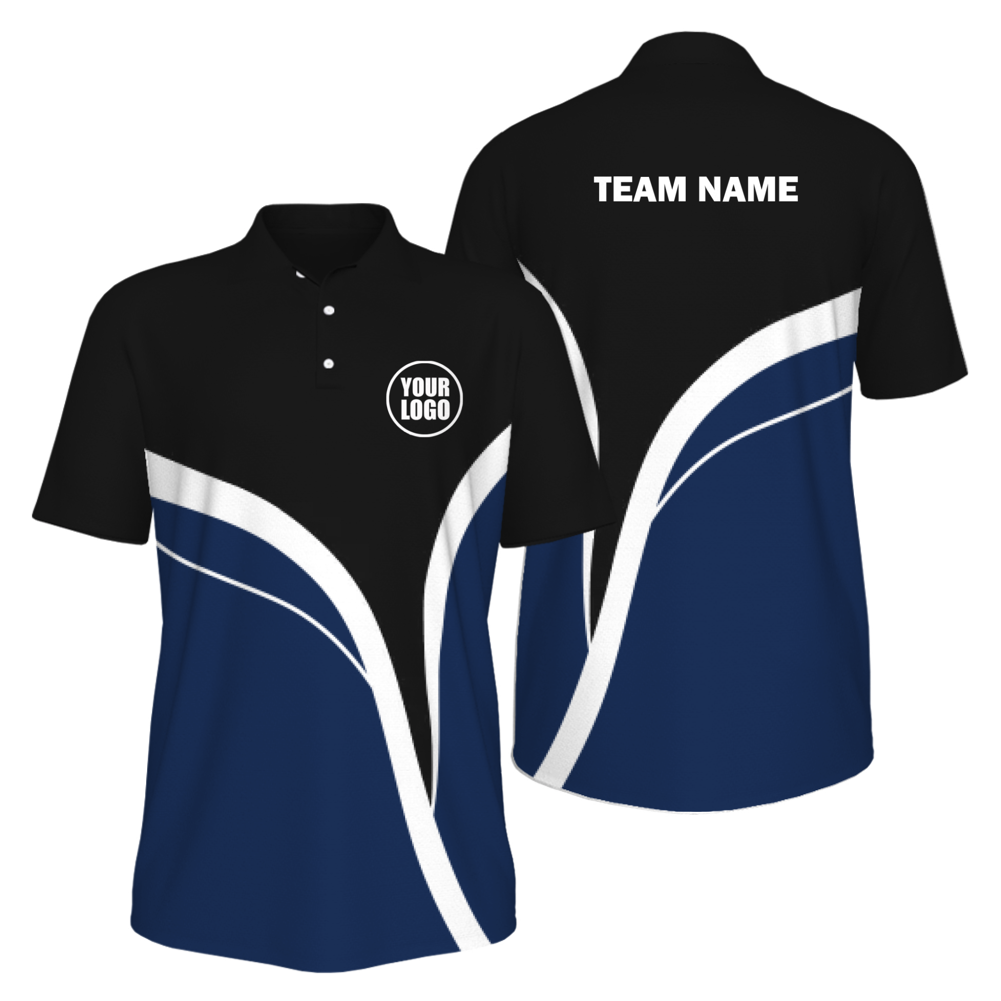 Picklewin Men's Custom UV Protection Polo Shirt With Simple Curves 9