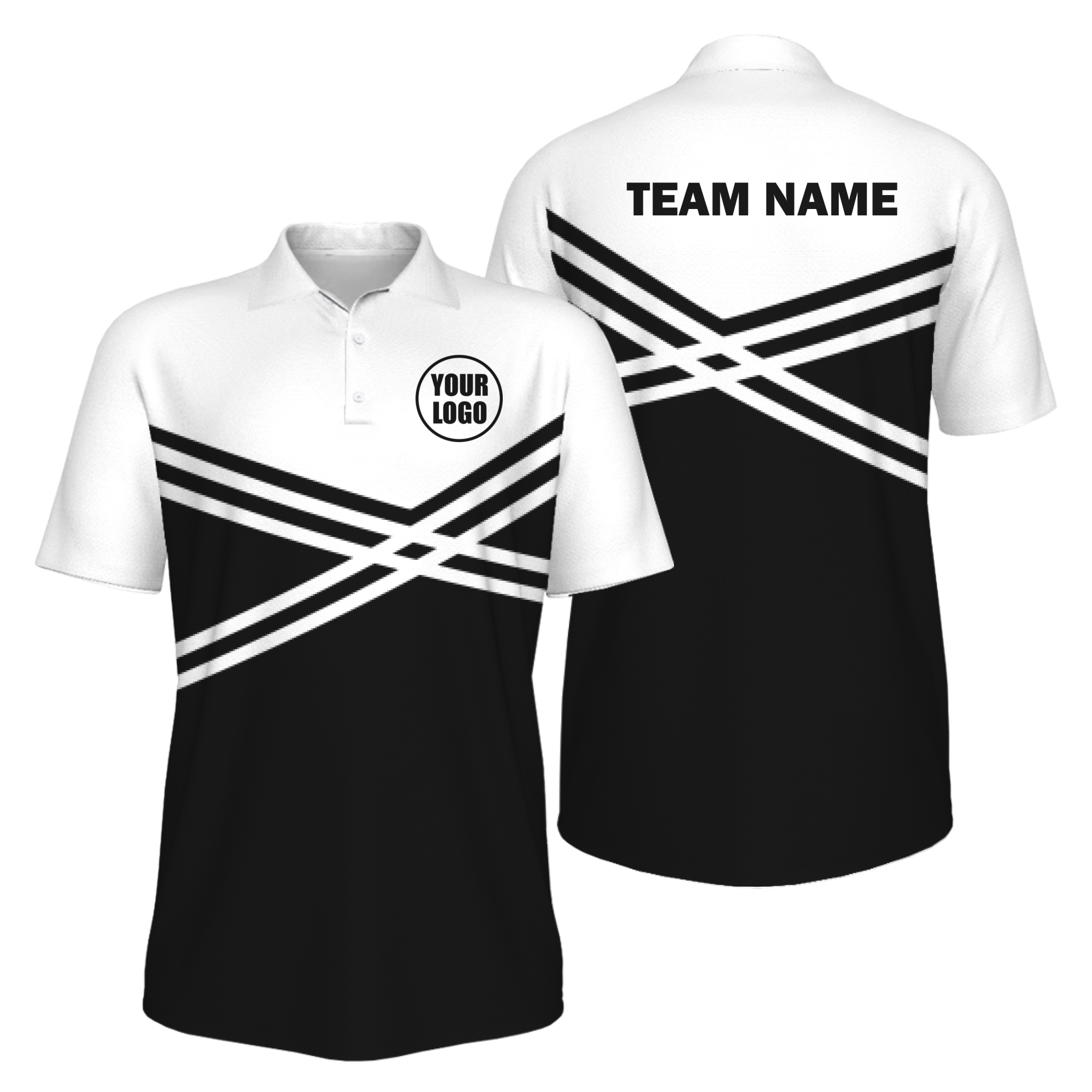 Picklewin Men's Custom UV Protection Polo Shirt With Unique Color Blocks 3