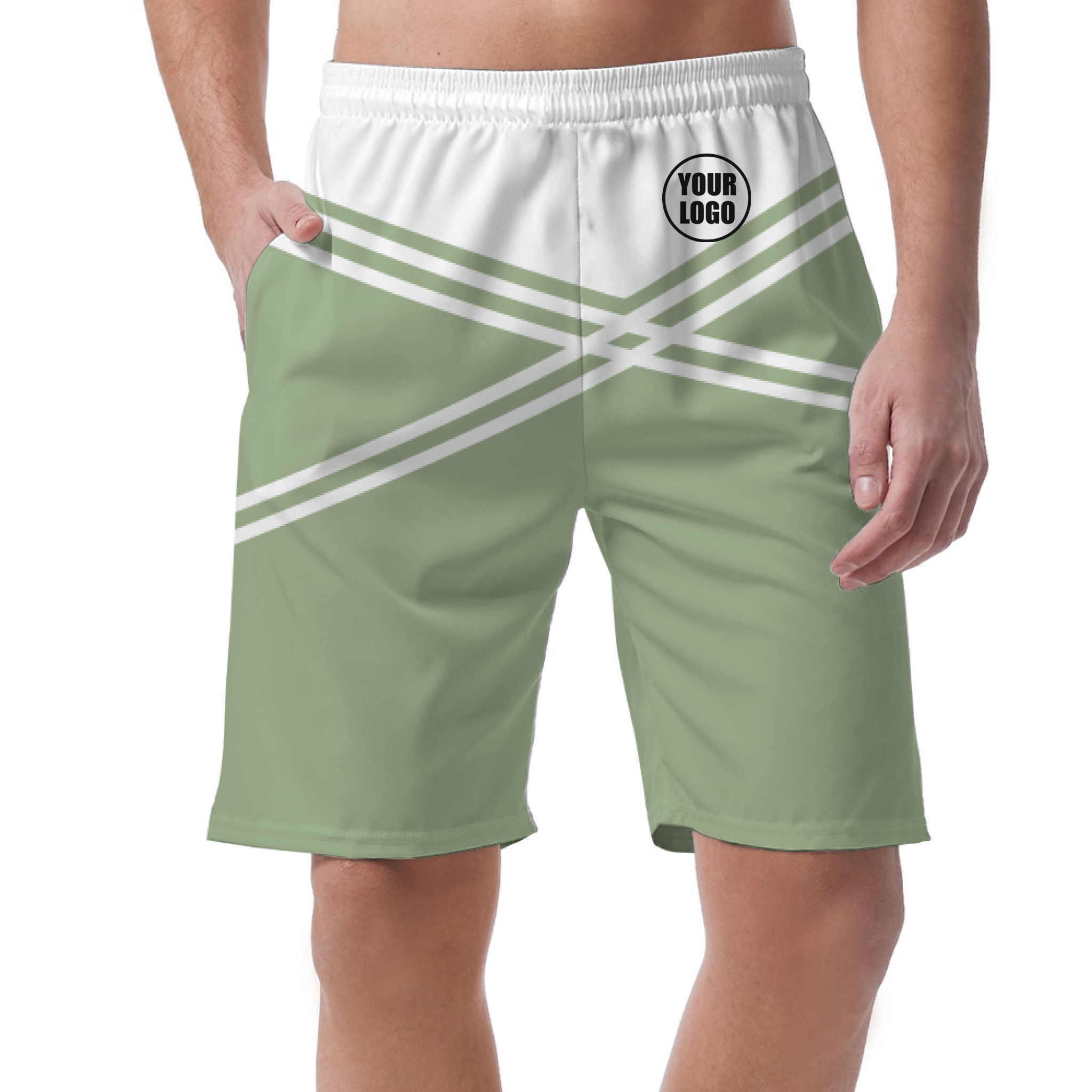 Picklewin Men's Customized Short Pants With Unique Color Blocks 15