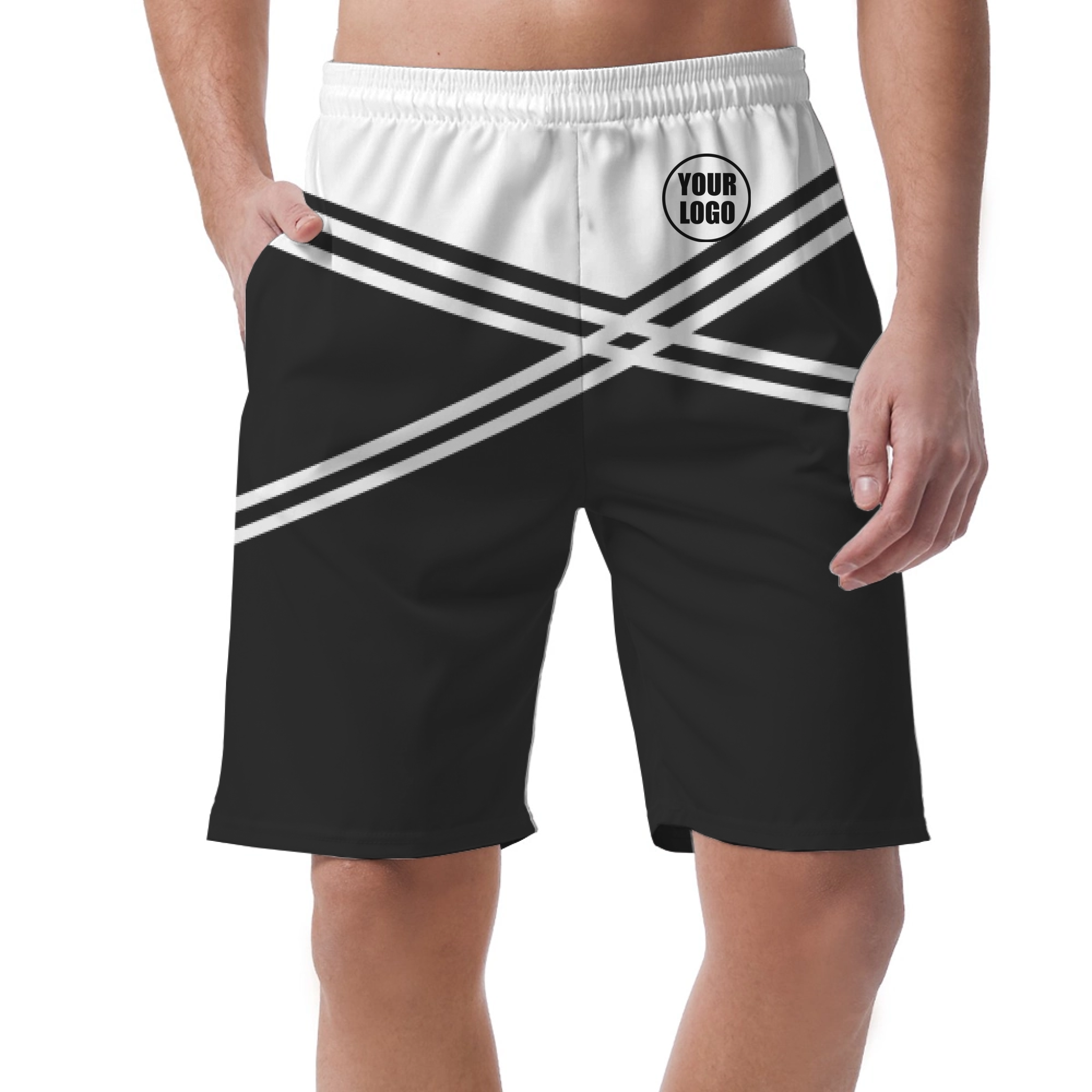 Picklewin Men's Customized Short Pants With Unique Color Blocks 16