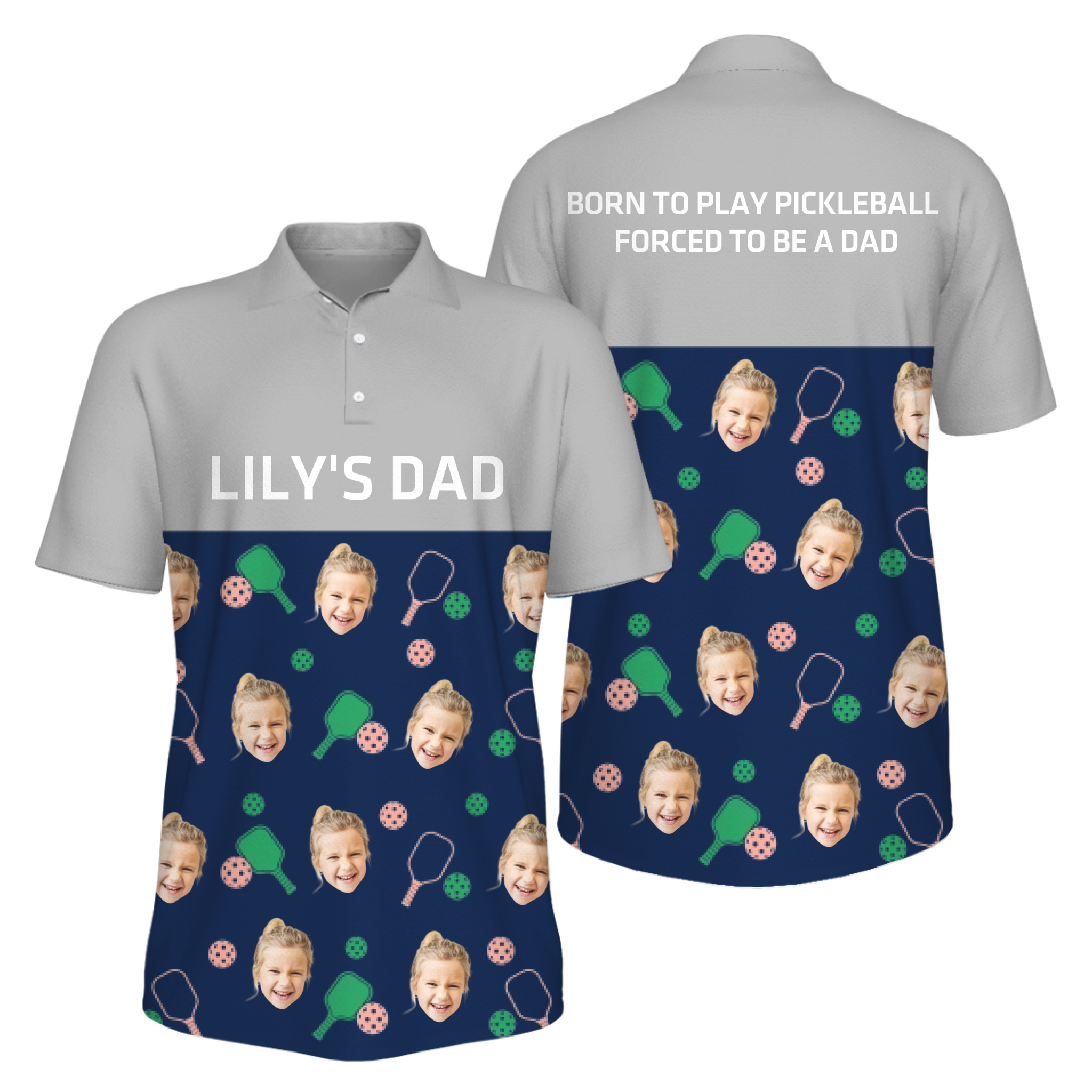 Picklewin Men's UV Protection Polo Shirt Customized For Father's Day 10