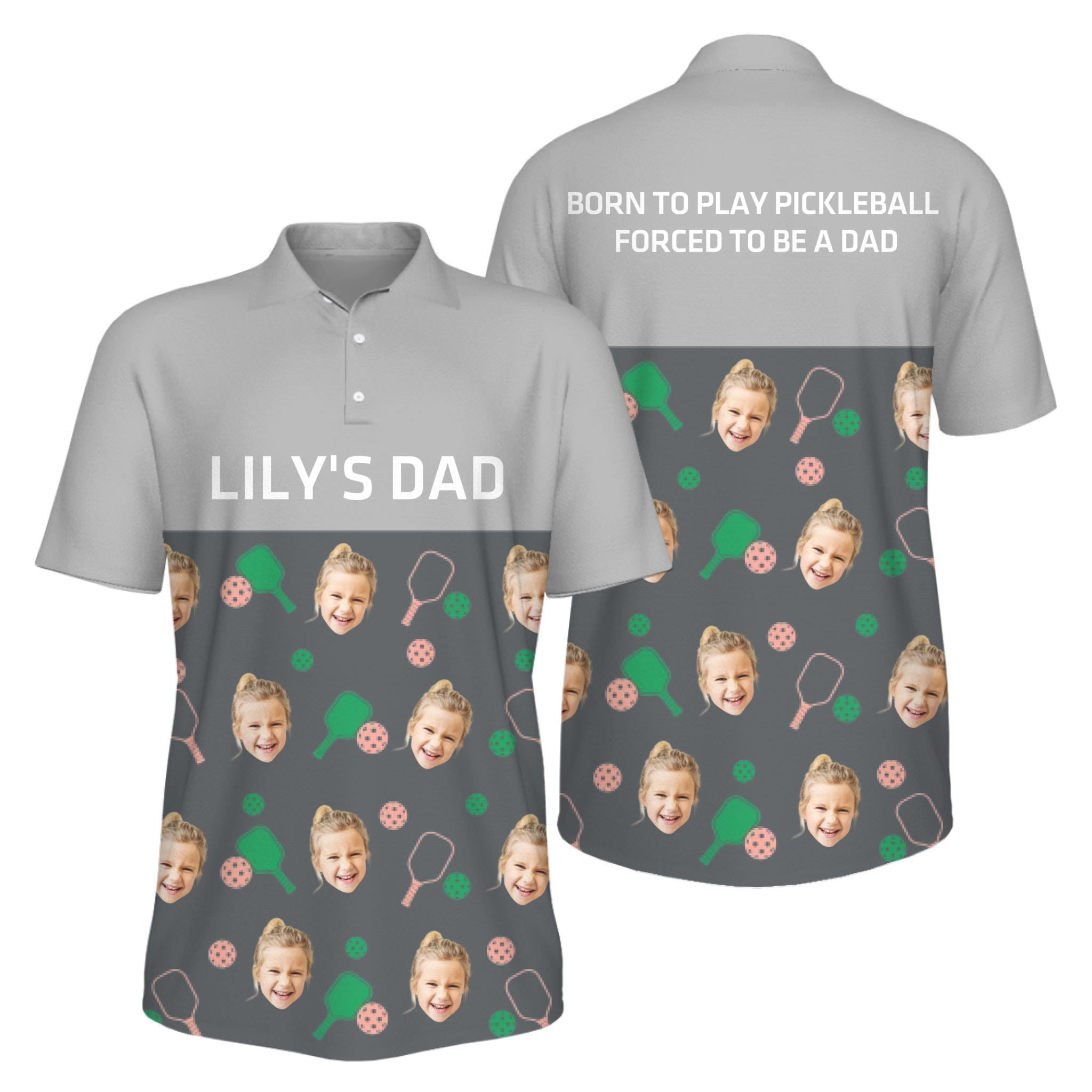 Picklewin Men's UV Protection Polo Shirt Customized For Father's Day 6