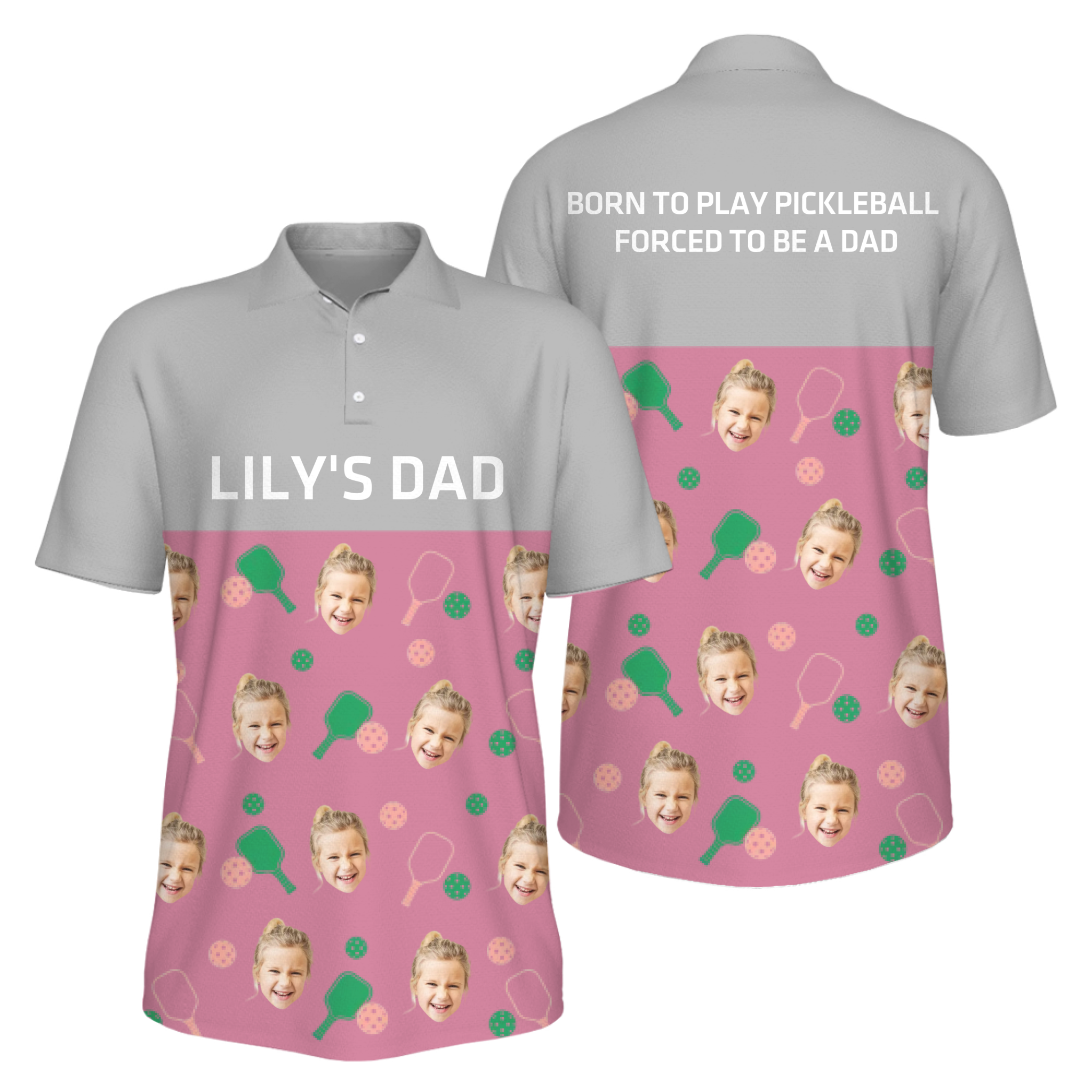 Picklewin Men's UV Protection Polo Shirt Customized For Father's Day 13