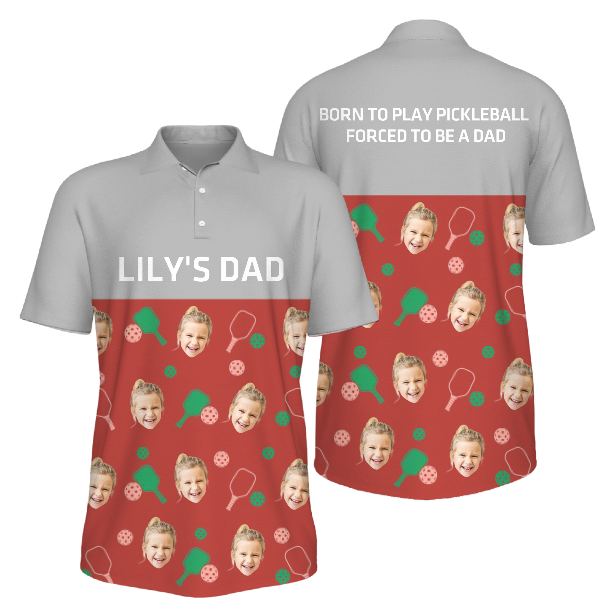 Picklewin Men's UV Protection Polo Shirt Customized For Father's Day 14