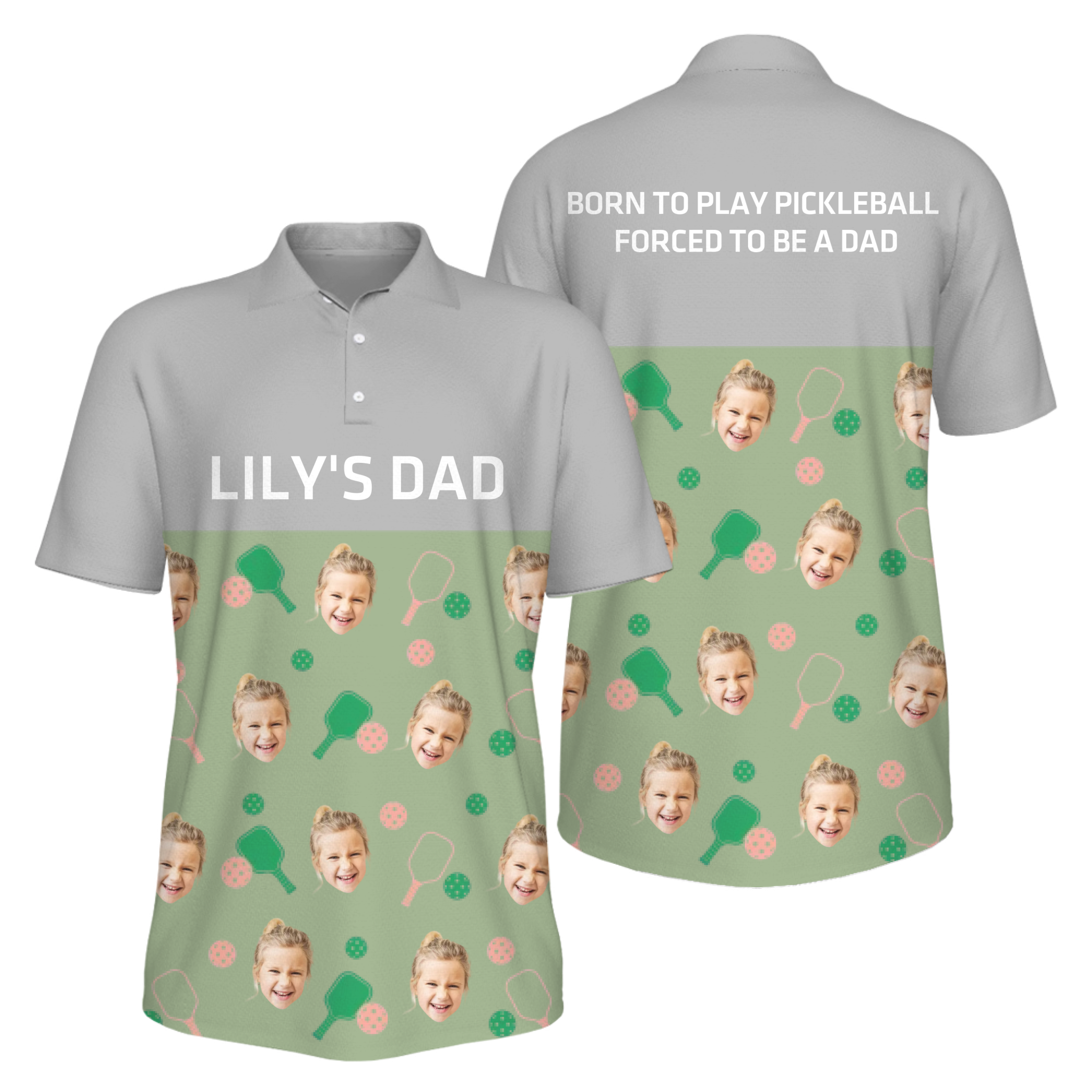Picklewin Men's UV Protection Polo Shirt Customized For Father's Day 16