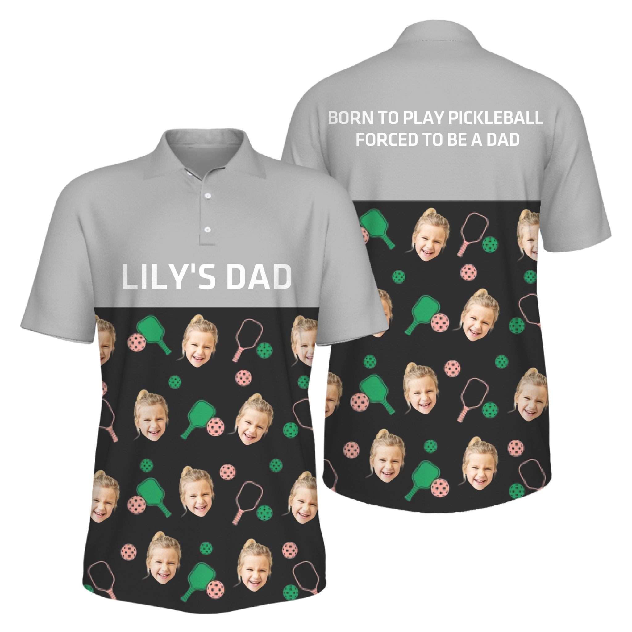 Picklewin Men's UV Protection Polo Shirt Customized For Father's Day 17
