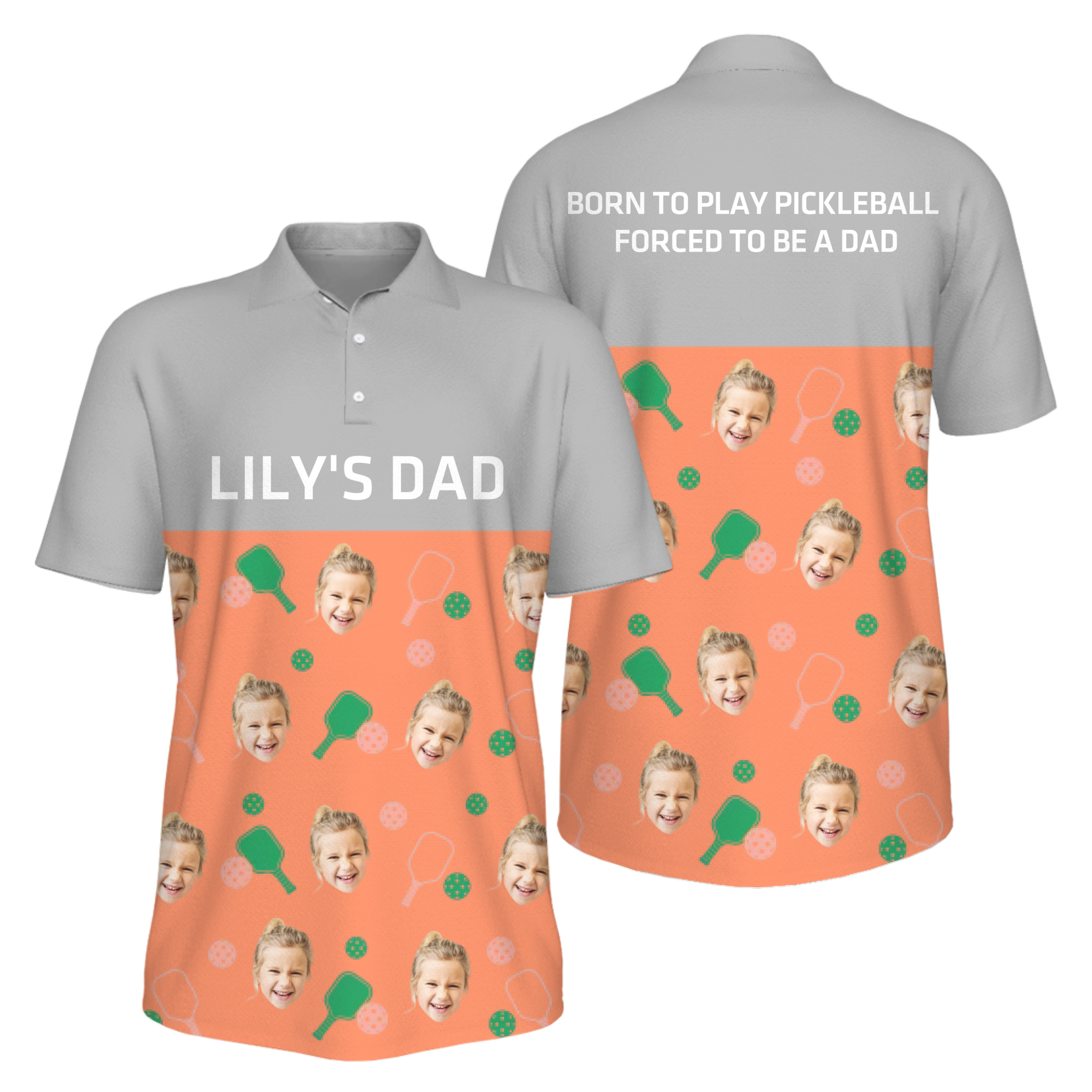 Picklewin Men's UV Protection Polo Shirt Customized For Father's Day 3