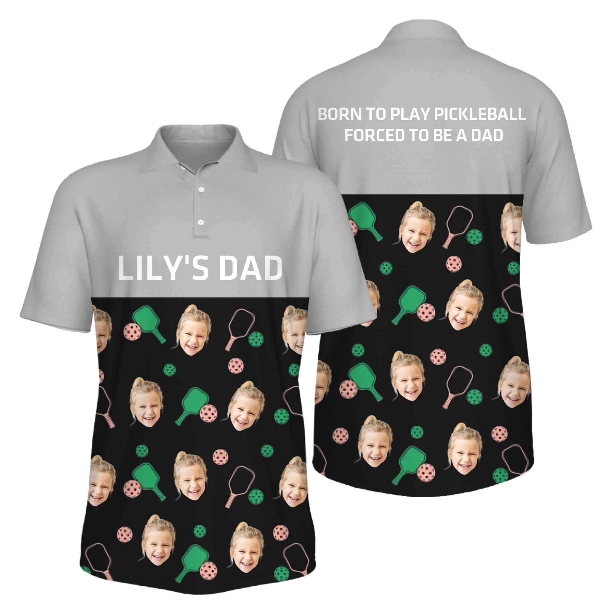 Picklewin Men's UV Protection Polo Shirt Customized For Father's Day 7