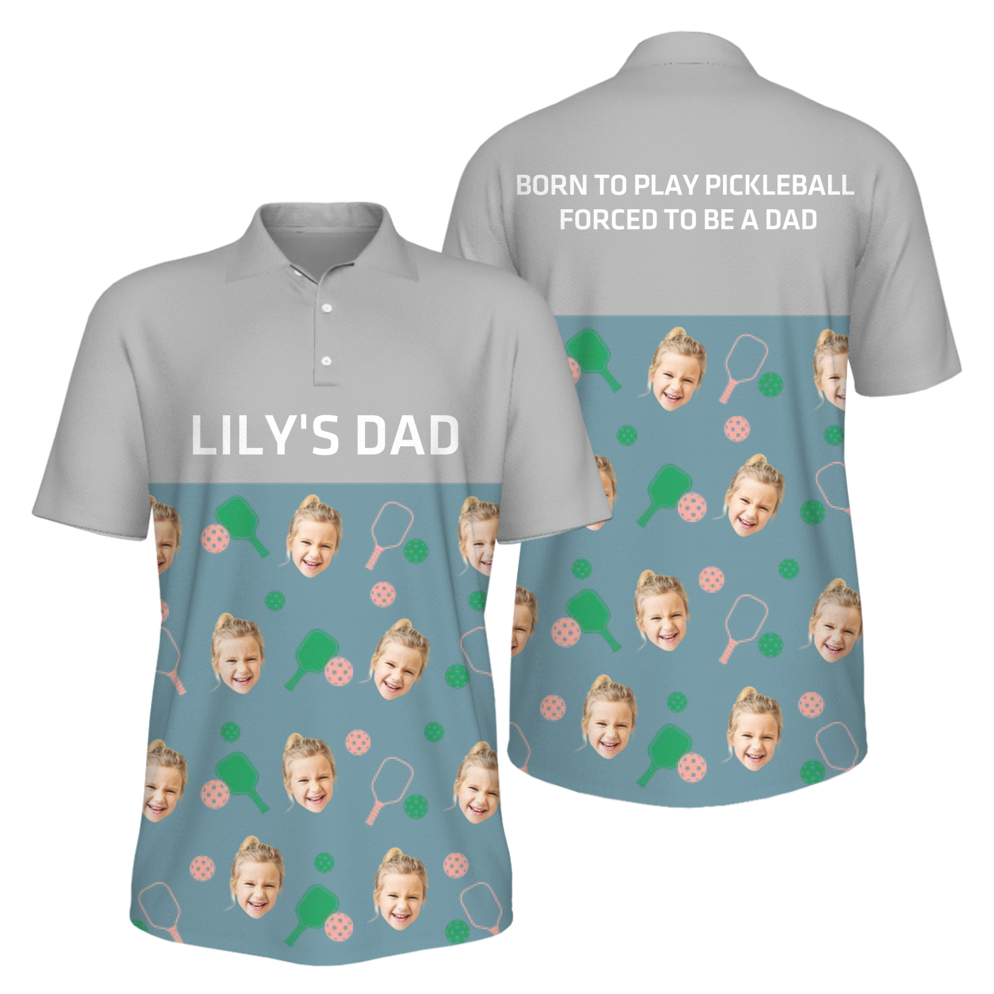 Picklewin Men's UV Protection Polo Shirt Customized For Father's Day 4