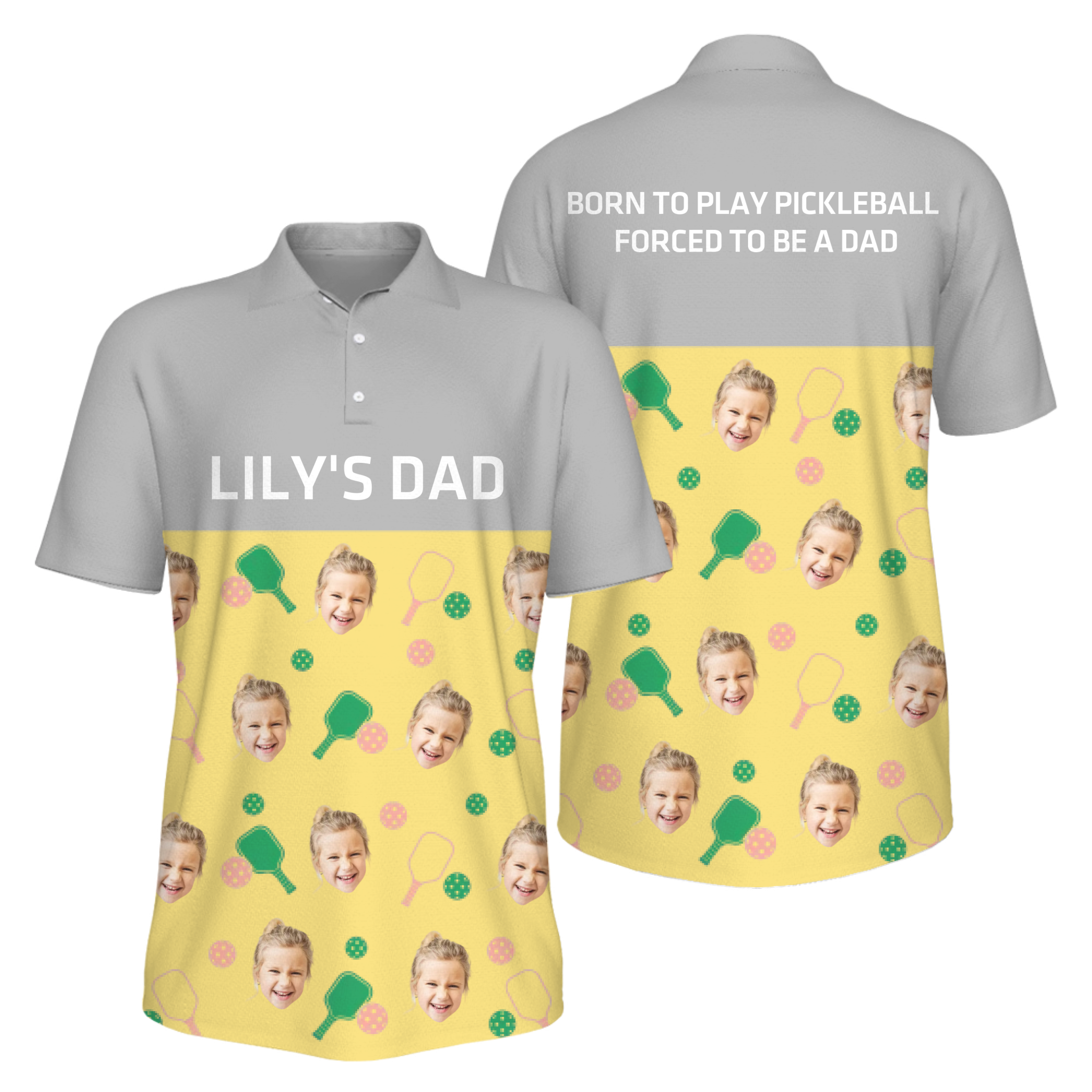 Picklewin Men's UV Protection Polo Shirt Customized For Father's Day 8