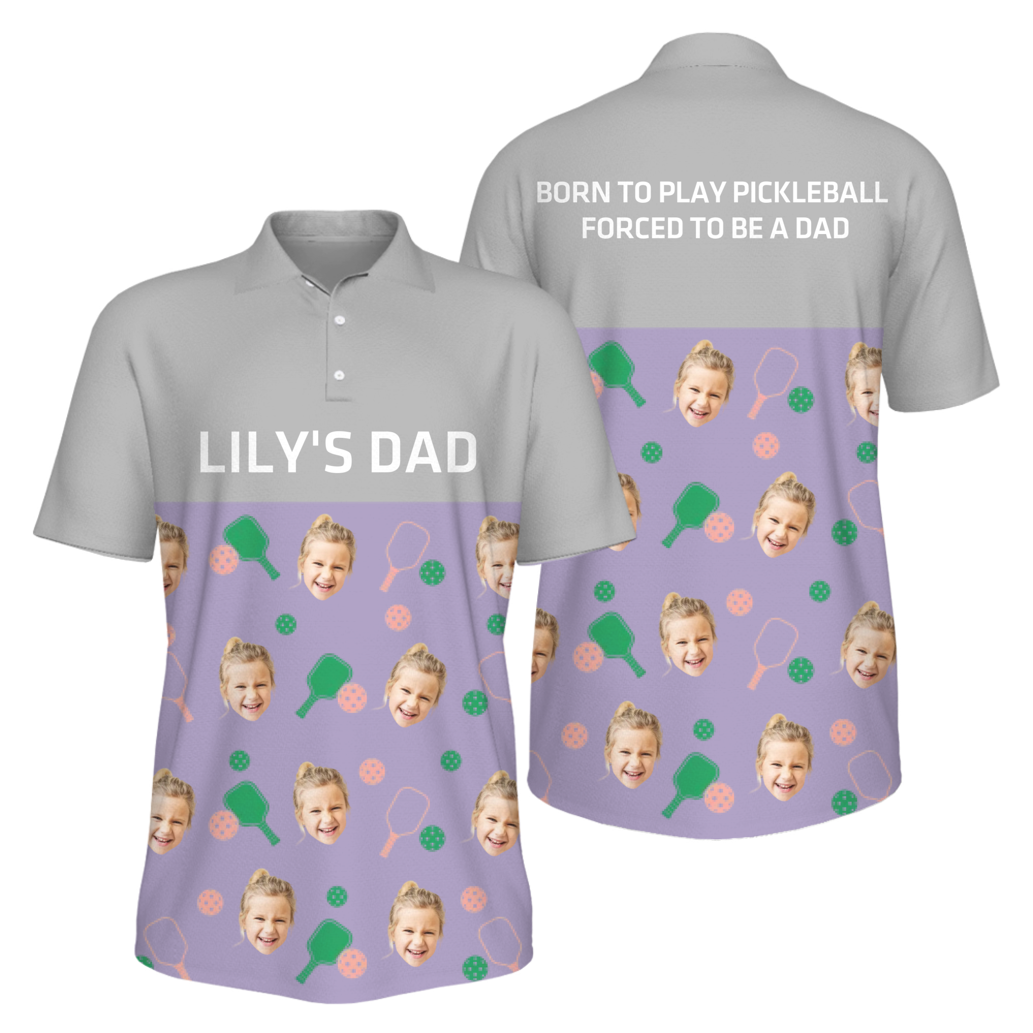 Picklewin Men's UV Protection Polo Shirt Customized For Father's Day 9