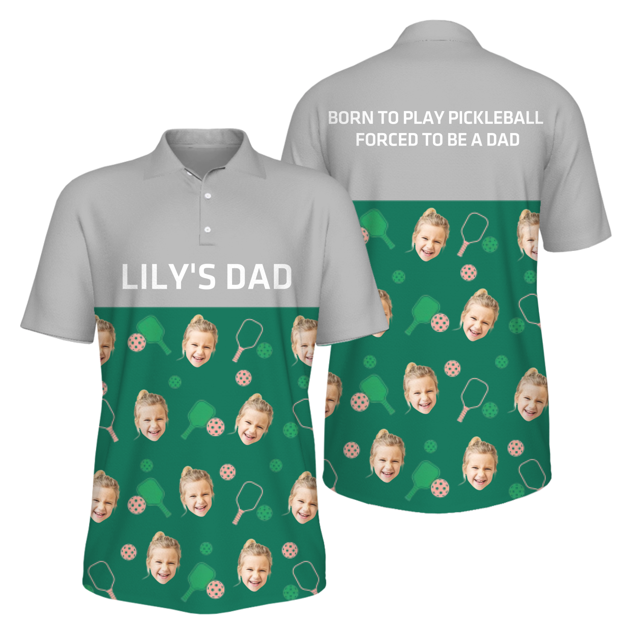 Picklewin Men's UV Protection Polo Shirt Customized For Father's Day 5