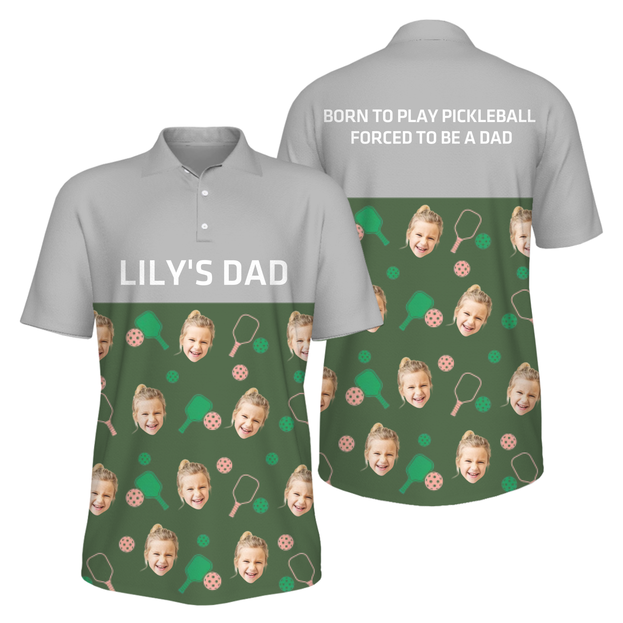 Picklewin Men's UV Protection Polo Shirt Customized For Father's Day 11