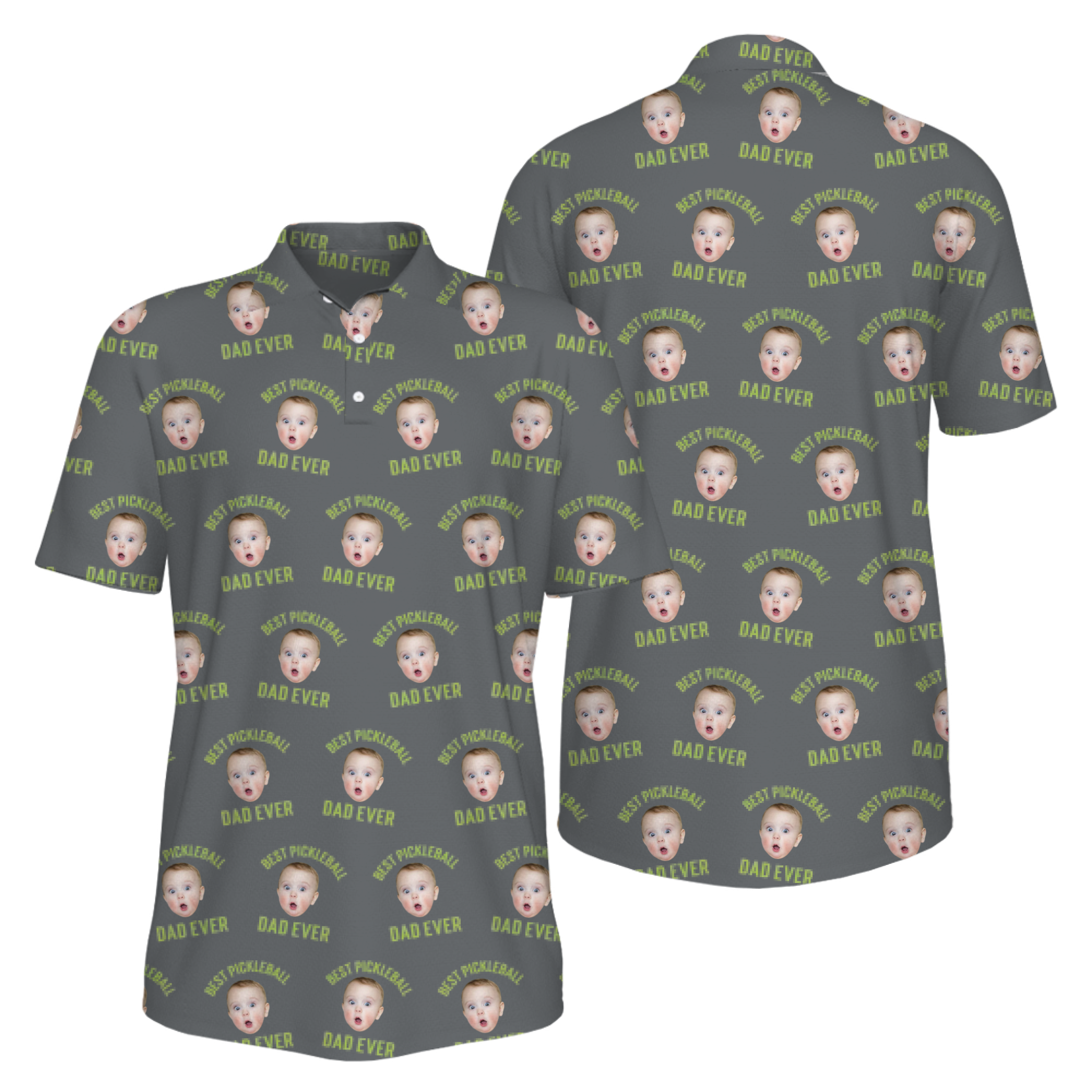 Picklewin Men's UV Protection Polo Shirt Pickleball Dad For Father's Day 14