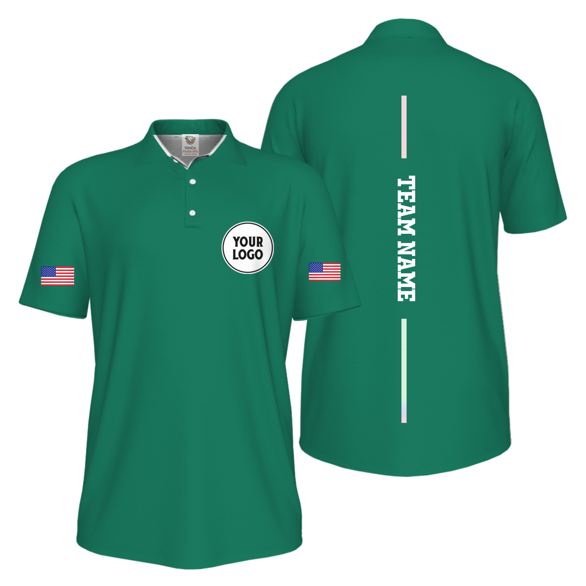 Picklewin Patriotic Custom Logo And Vertical Name UV Protection Men Pickleball Polo Shirt Picklewin Patriotic Custom Logo And Vertical Name UV Protection Men Pickleball Polo Shirt 10