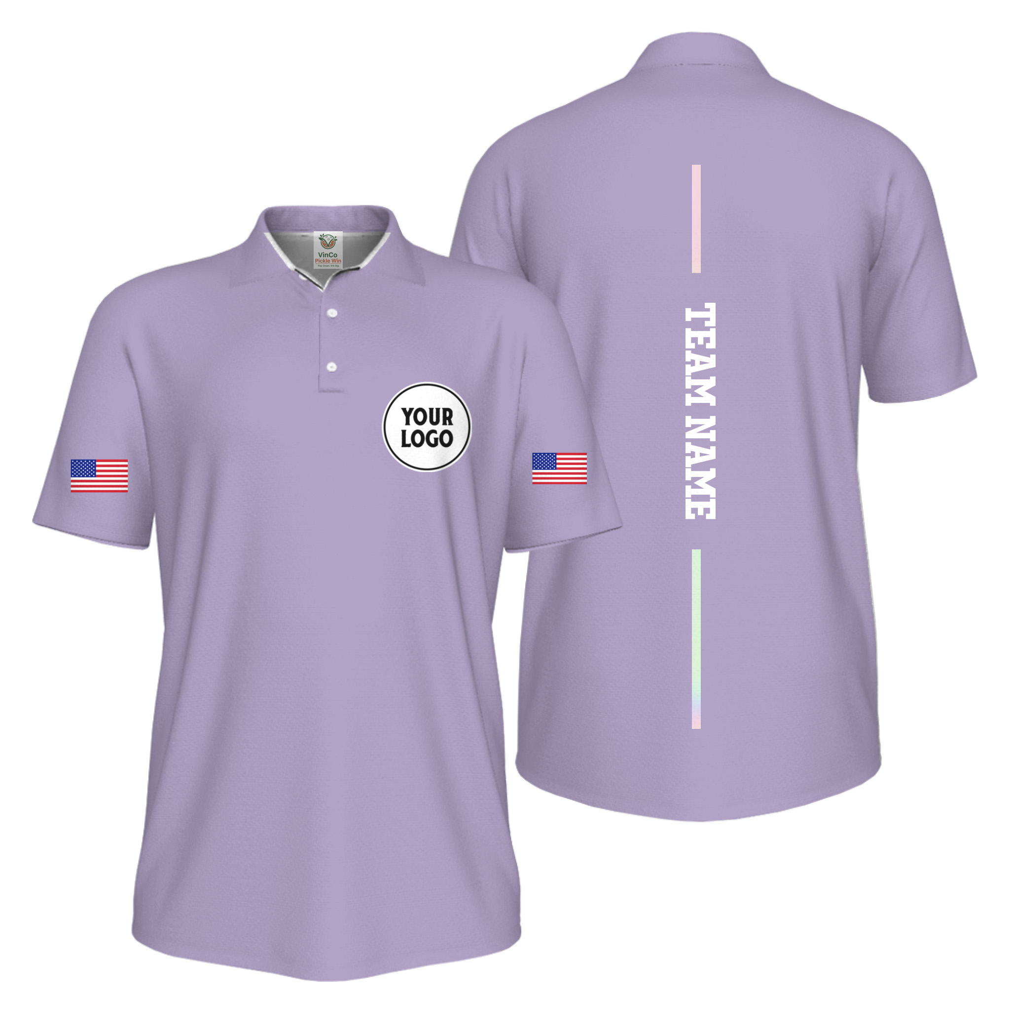 Picklewin Patriotic Custom Logo And Vertical Name UV Protection Men Pickleball Polo Shirt Picklewin Patriotic Custom Logo And Vertical Name UV Protection Men Pickleball Polo Shirt 11