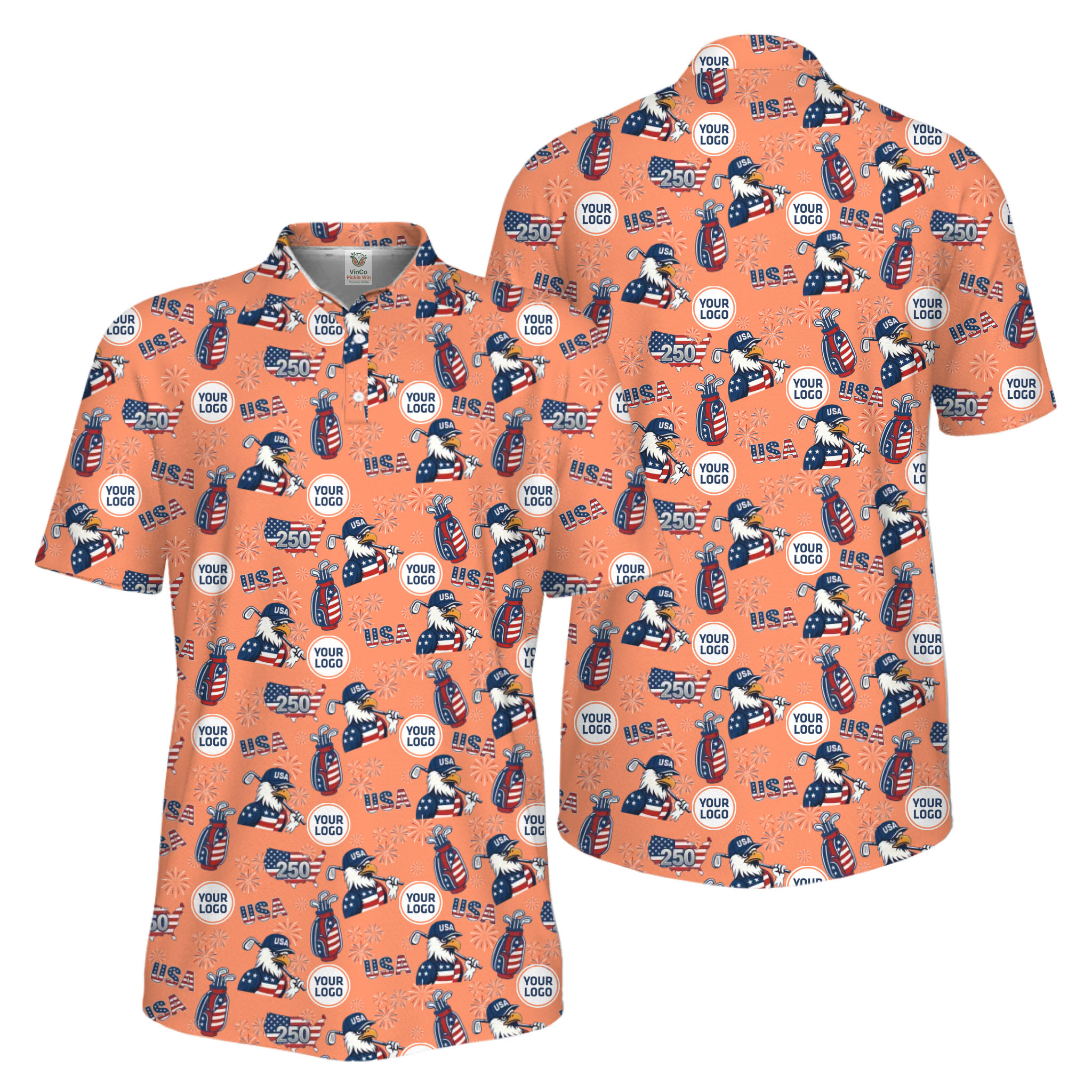 Picklewin Patriotic Custom Multiple Logos Pickleball Men Polo Shirt 250 Years Of USA Picklewin Patriotic Custom Multiple Logos Pickleball Men Polo Shirt 250 Years Of USA 16