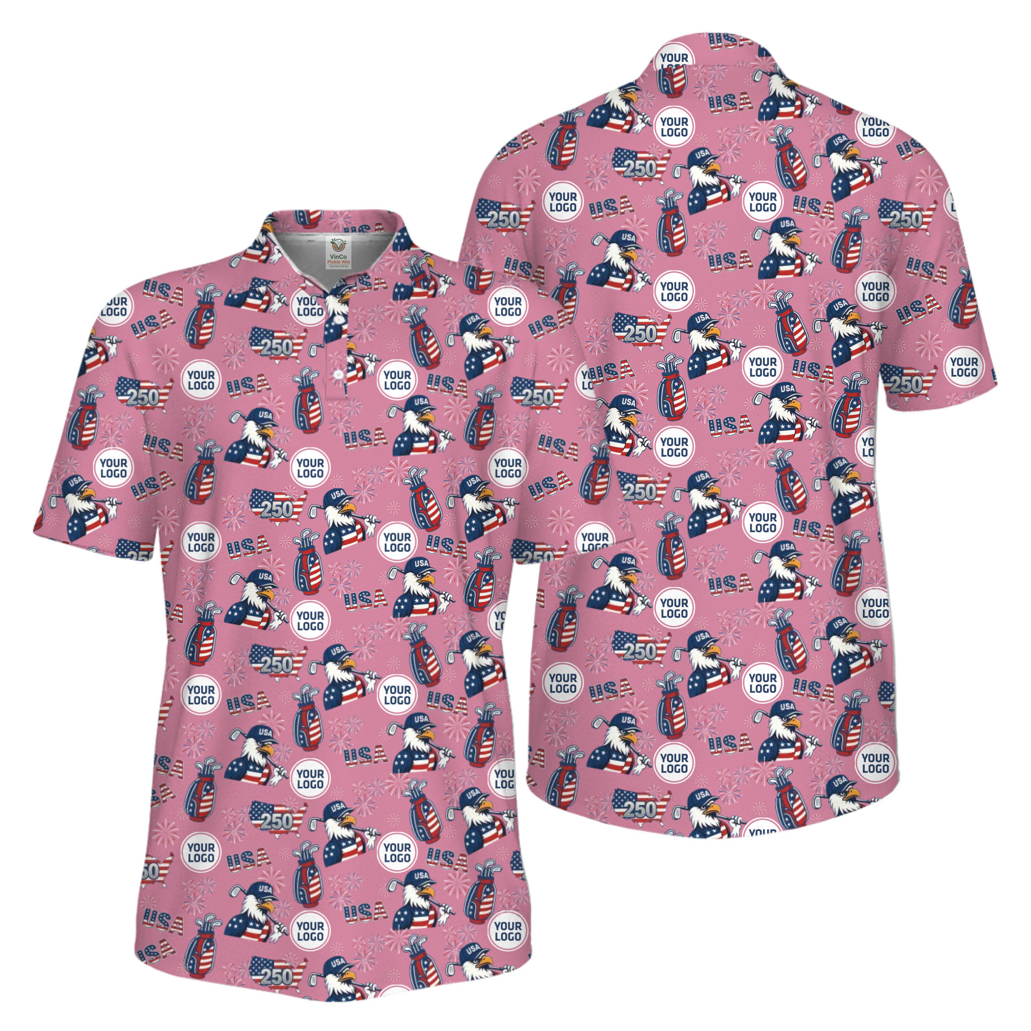 Picklewin Patriotic Custom Multiple Logos Pickleball Men Polo Shirt 250 Years Of USA Picklewin Patriotic Custom Multiple Logos Pickleball Men Polo Shirt 250 Years Of USA 6