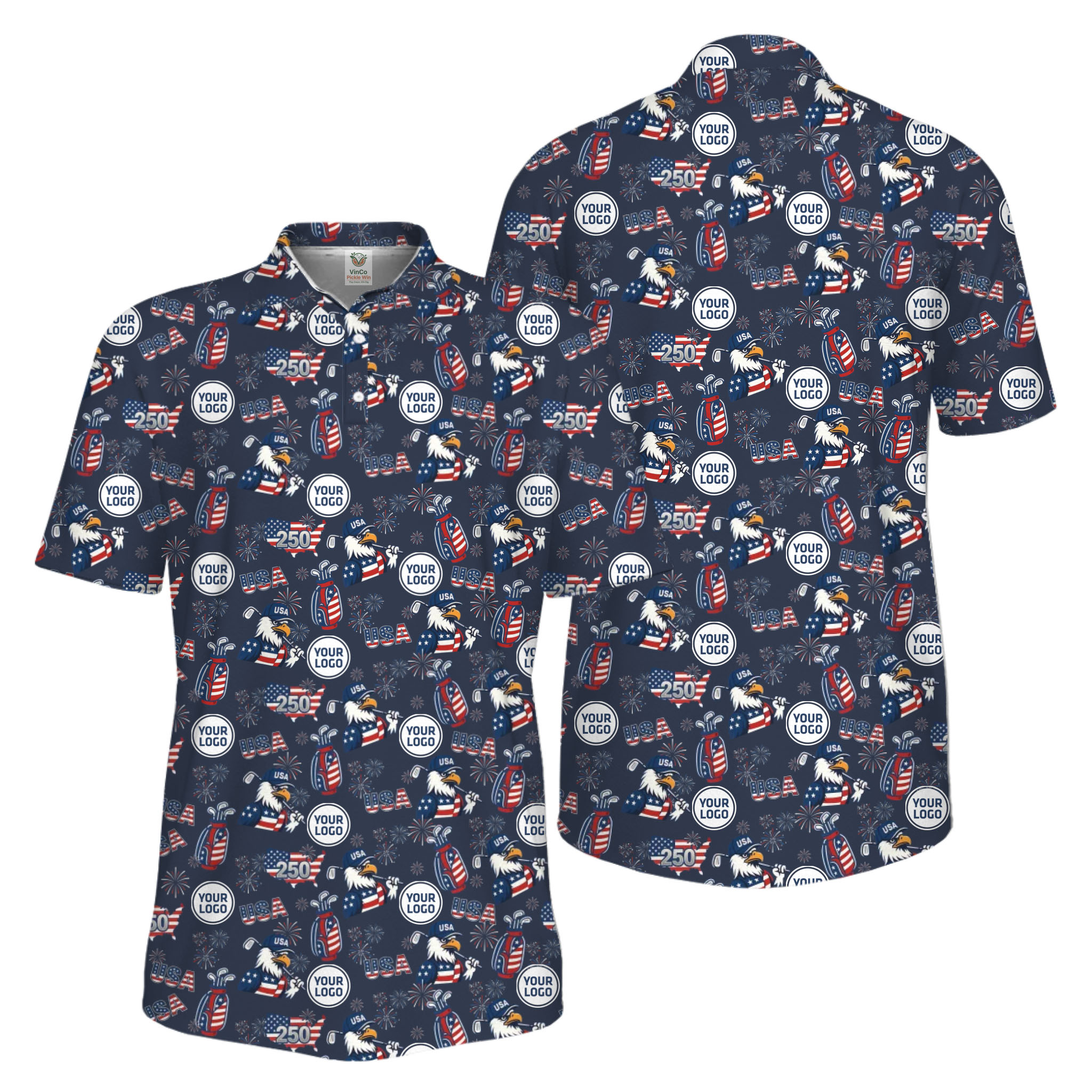 Picklewin Patriotic Custom Multiple Logos Pickleball Men Polo Shirt 250 Years Of USA Picklewin Patriotic Custom Multiple Logos Pickleball Men Polo Shirt 250 Years Of USA 10