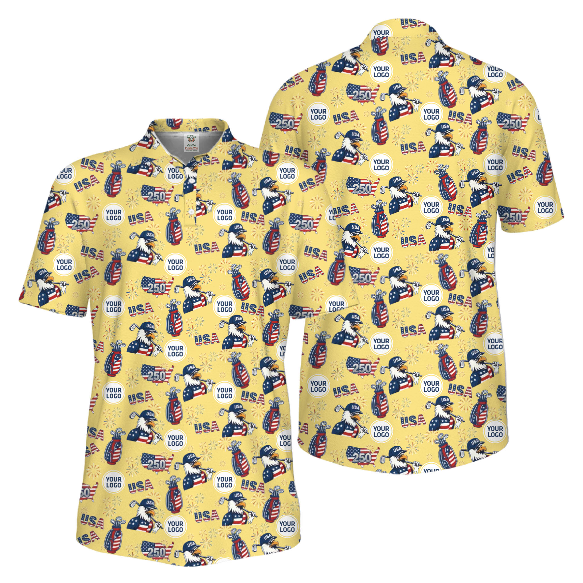 Picklewin Patriotic Custom Multiple Logos Pickleball Men Polo Shirt 250 Years Of USA Picklewin Patriotic Custom Multiple Logos Pickleball Men Polo Shirt 250 Years Of USA 13