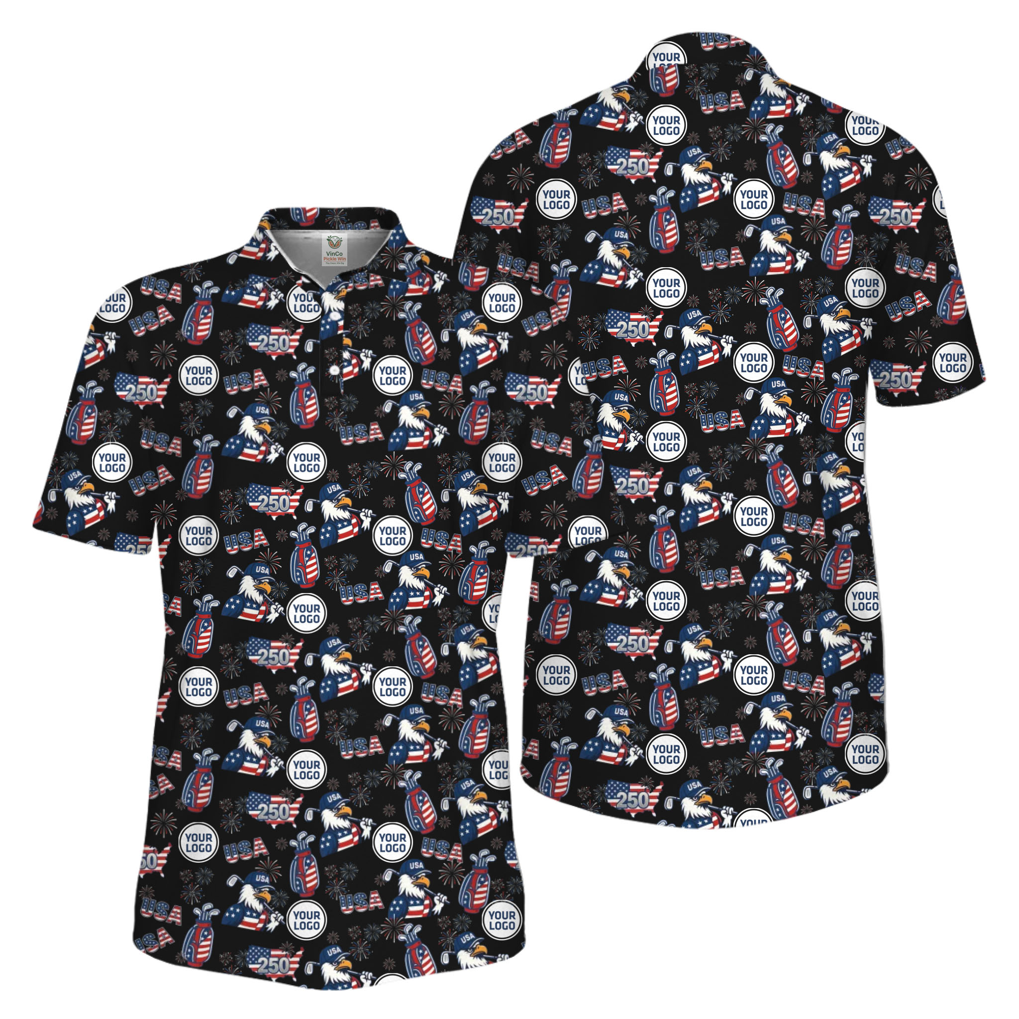 Picklewin Patriotic Custom Multiple Logos Pickleball Men Polo Shirt 250 Years Of USA Picklewin Patriotic Custom Multiple Logos Pickleball Men Polo Shirt 250 Years Of USA 15