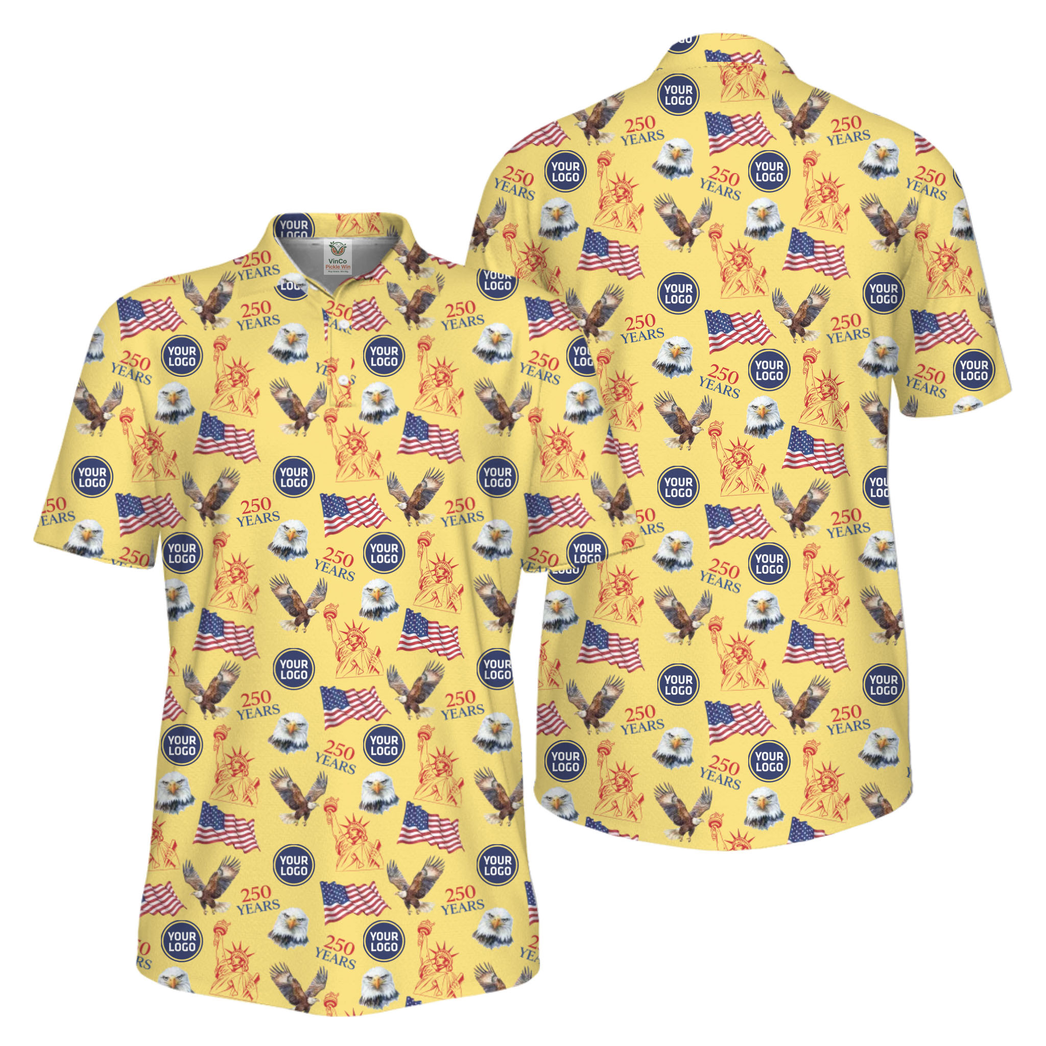 Picklewin Patriotic Custom Small Logos Pickleball Men Polo Shirt 250 Years Of USA Picklewin Patriotic Custom Small Logos Pickleball Men Polo Shirt 250 Years Of USA 13