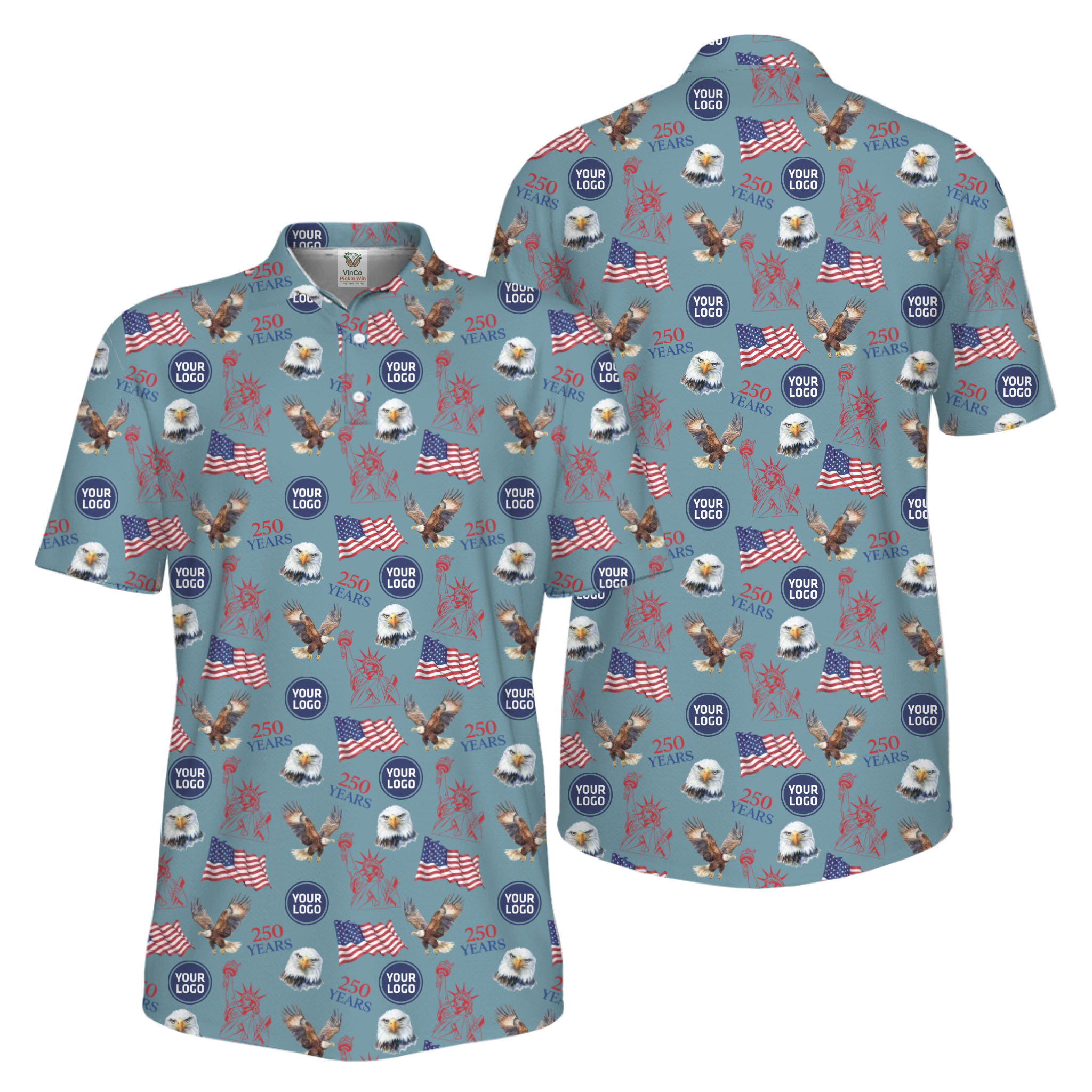 Picklewin Patriotic Custom Small Logos Pickleball Men Polo Shirt 250 Years Of USA Picklewin Patriotic Custom Small Logos Pickleball Men Polo Shirt 250 Years Of USA 14