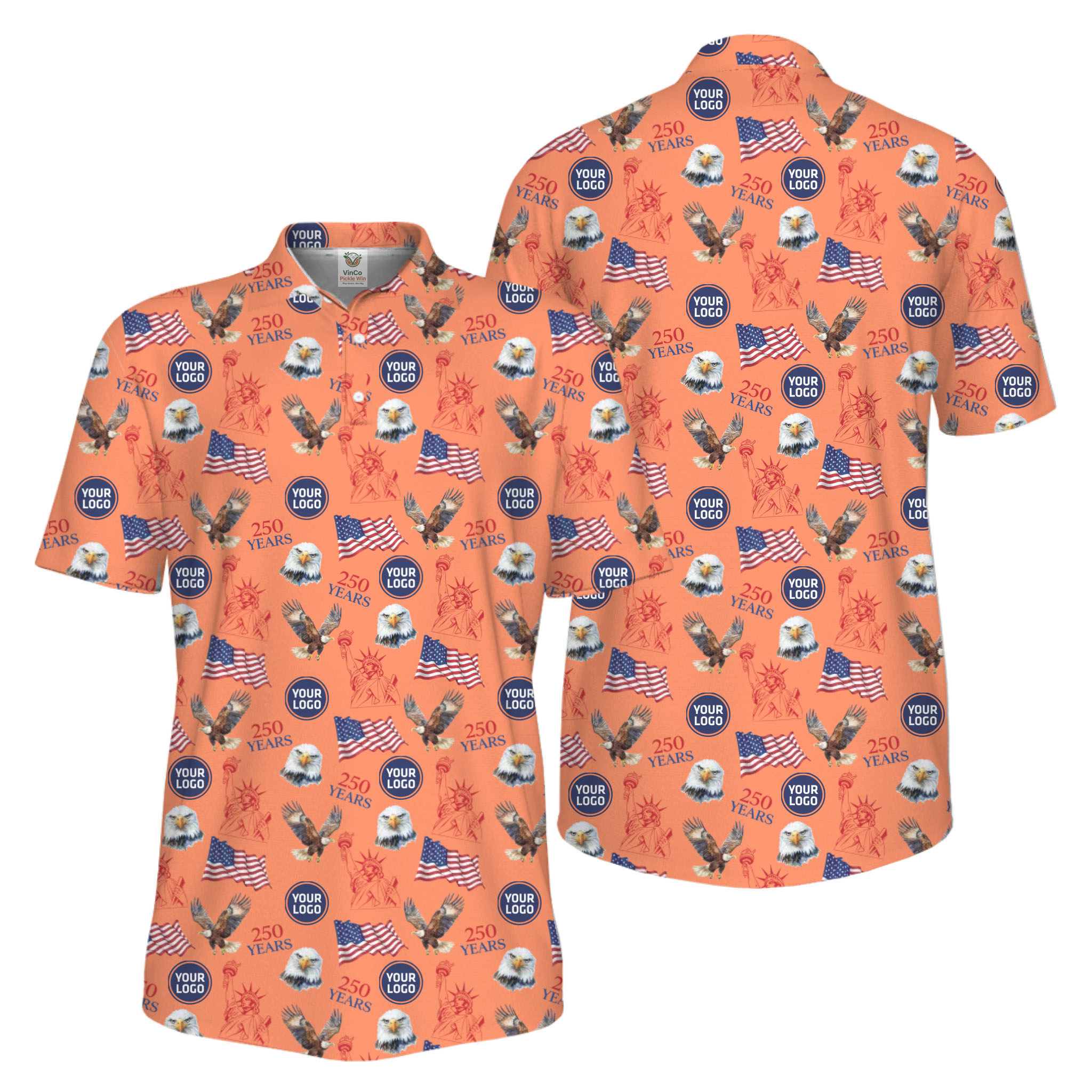 Picklewin Patriotic Custom Small Logos Pickleball Men Polo Shirt 250 Years Of USA Picklewin Patriotic Custom Small Logos Pickleball Men Polo Shirt 250 Years Of USA 16