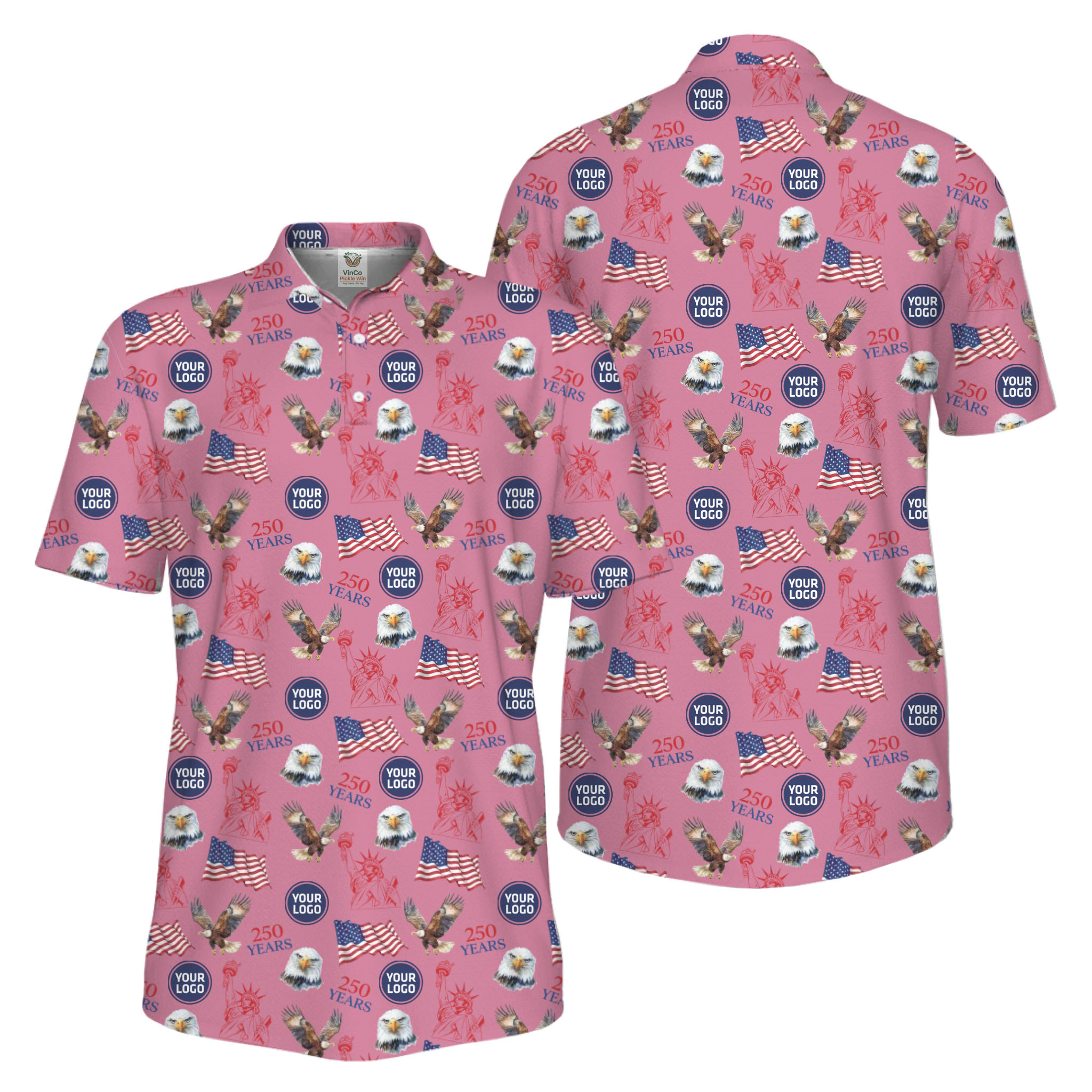 Picklewin Patriotic Custom Small Logos Pickleball Men Polo Shirt 250 Years Of USA Picklewin Patriotic Custom Small Logos Pickleball Men Polo Shirt 250 Years Of USA 6