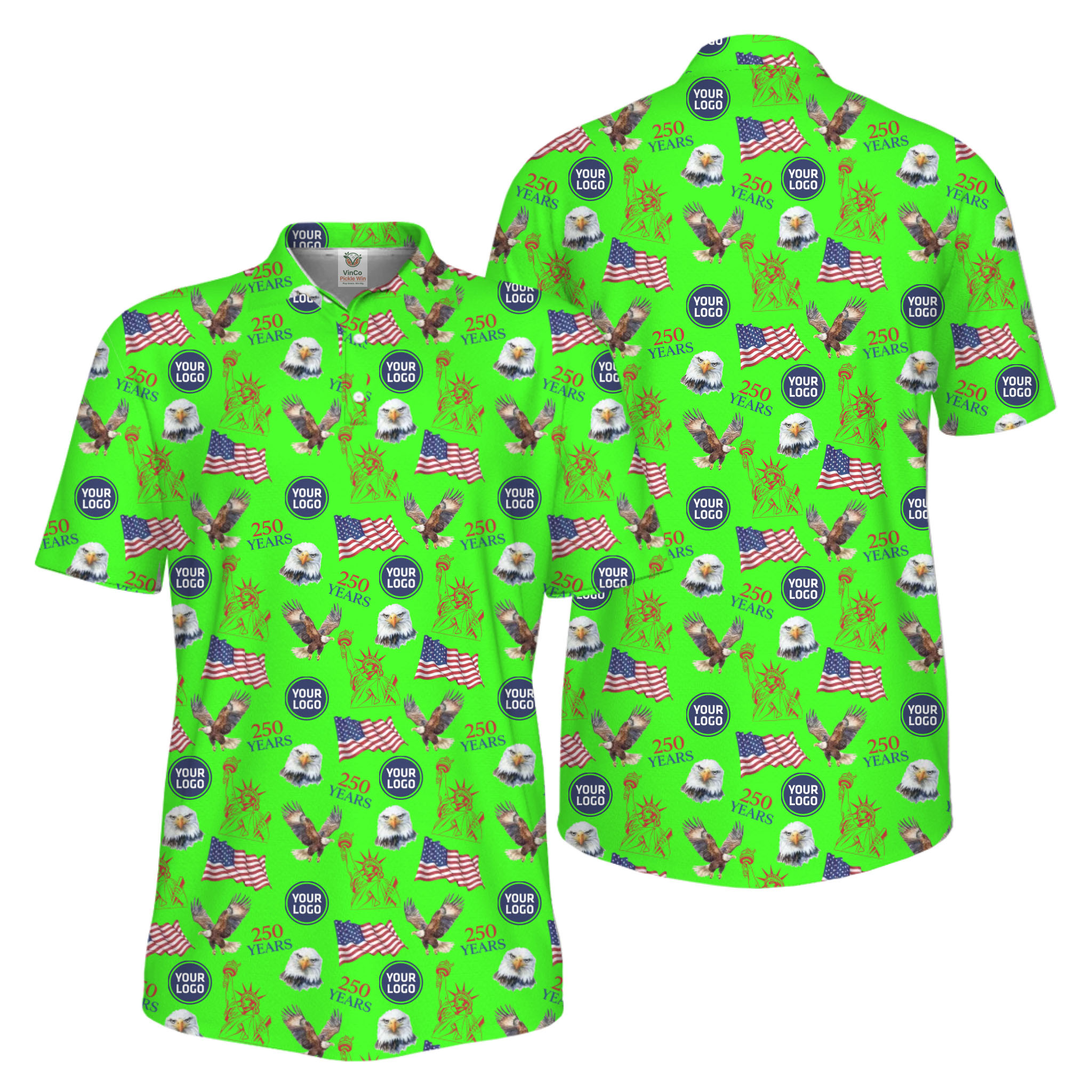 Picklewin Patriotic Custom Small Logos Pickleball Men Polo Shirt 250 Years Of USA Picklewin Patriotic Custom Small Logos Pickleball Men Polo Shirt 250 Years Of USA 8