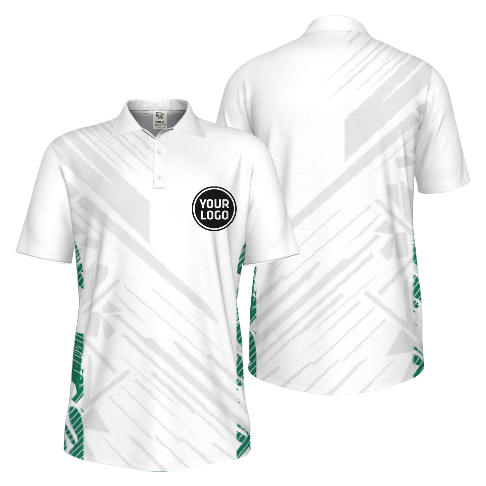 Picklewin Pickleball Team Uniform UV Protection Polo Shirt For Men 12