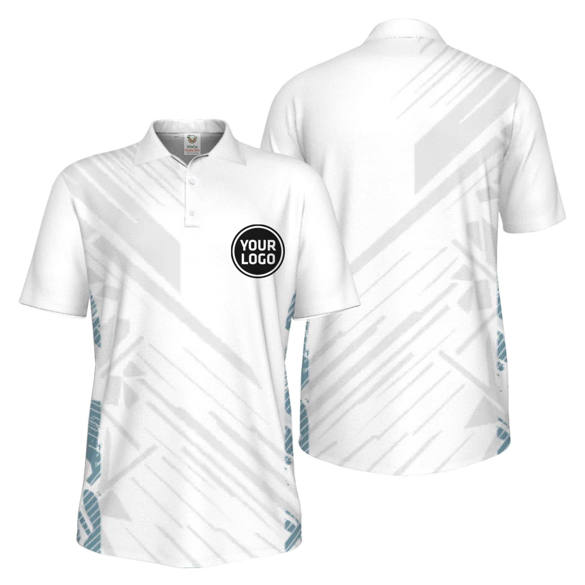 Picklewin Pickleball Team Uniform UV Protection Polo Shirt For Men 15