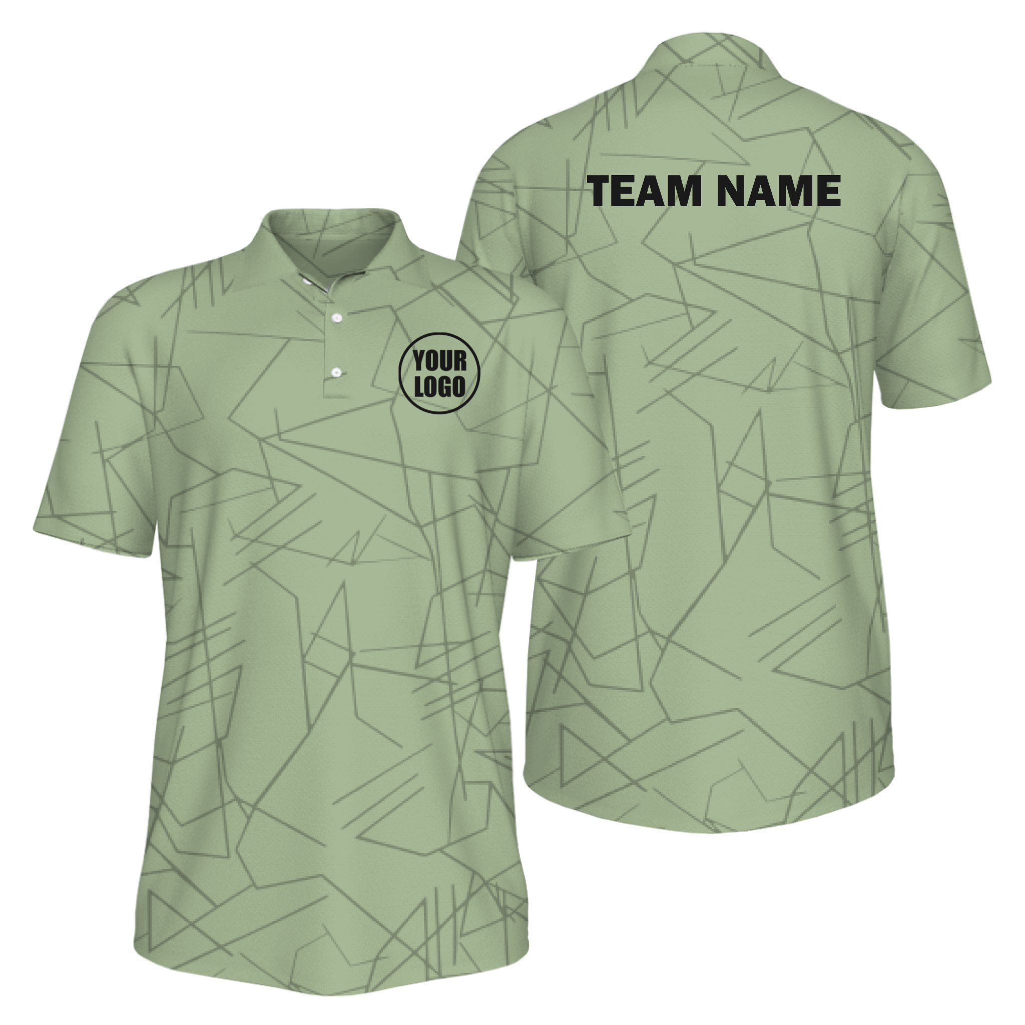 Picklewin Simple Abstract Custom UV Protection Polo Shirt For Men 4